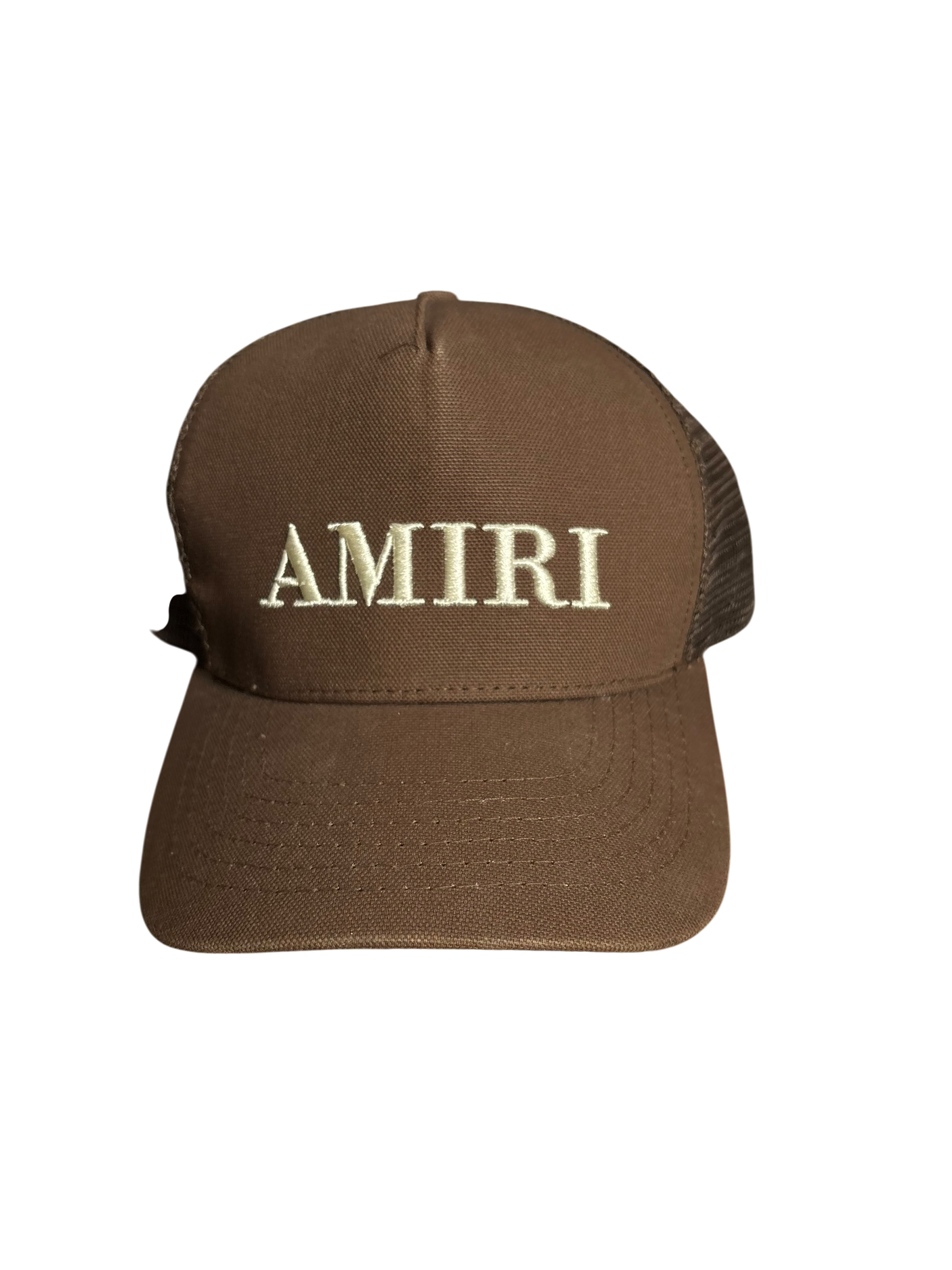 Amiri Logo Brown Trucker Hat