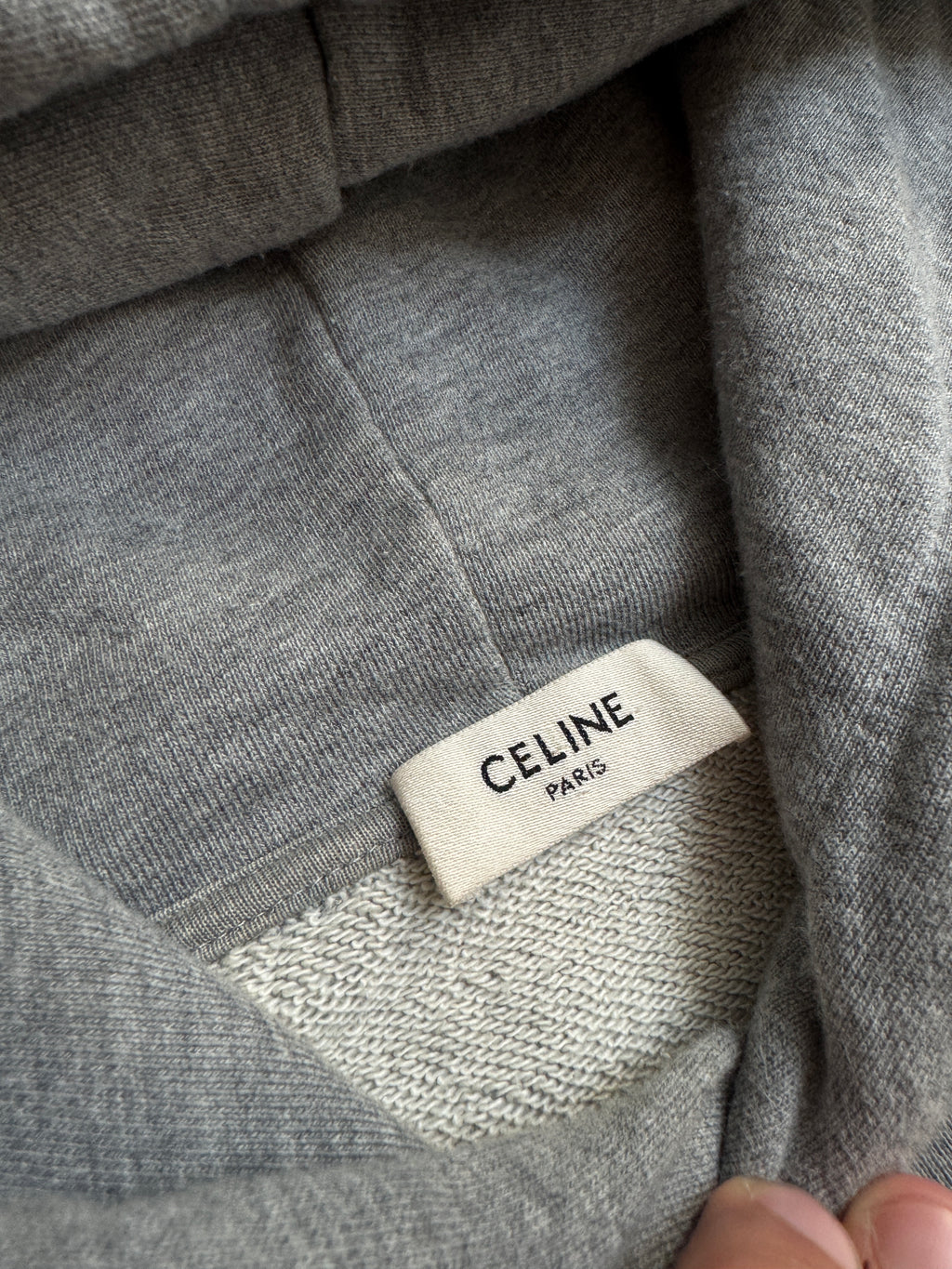 Celine Logo Hoodie Gray - Size XL