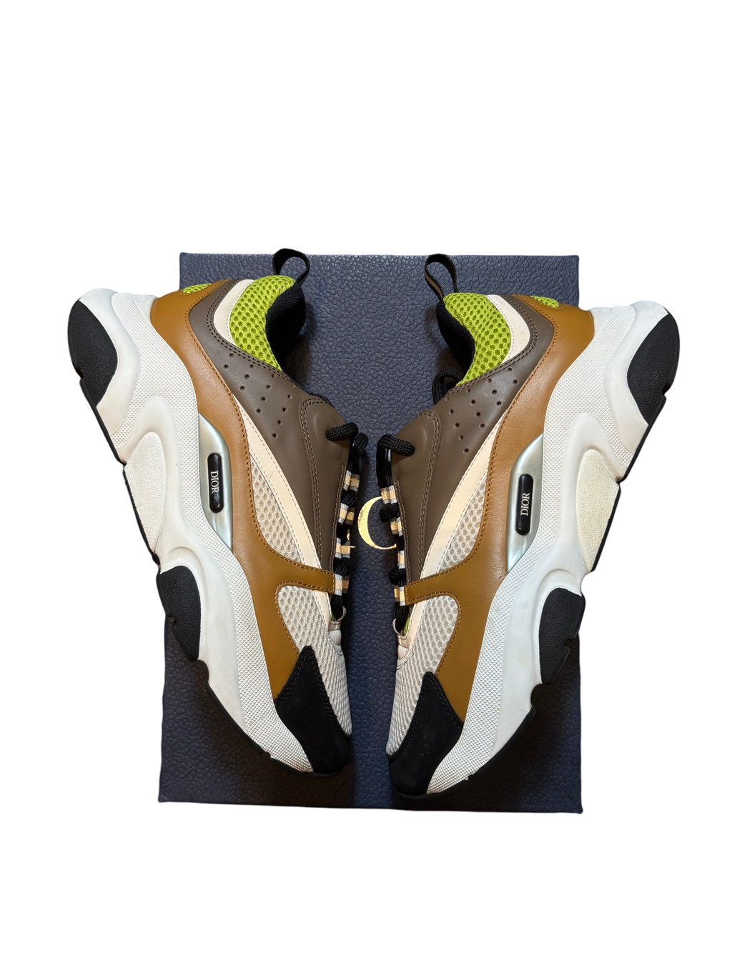 Dior B22 Brown Green Sneakers