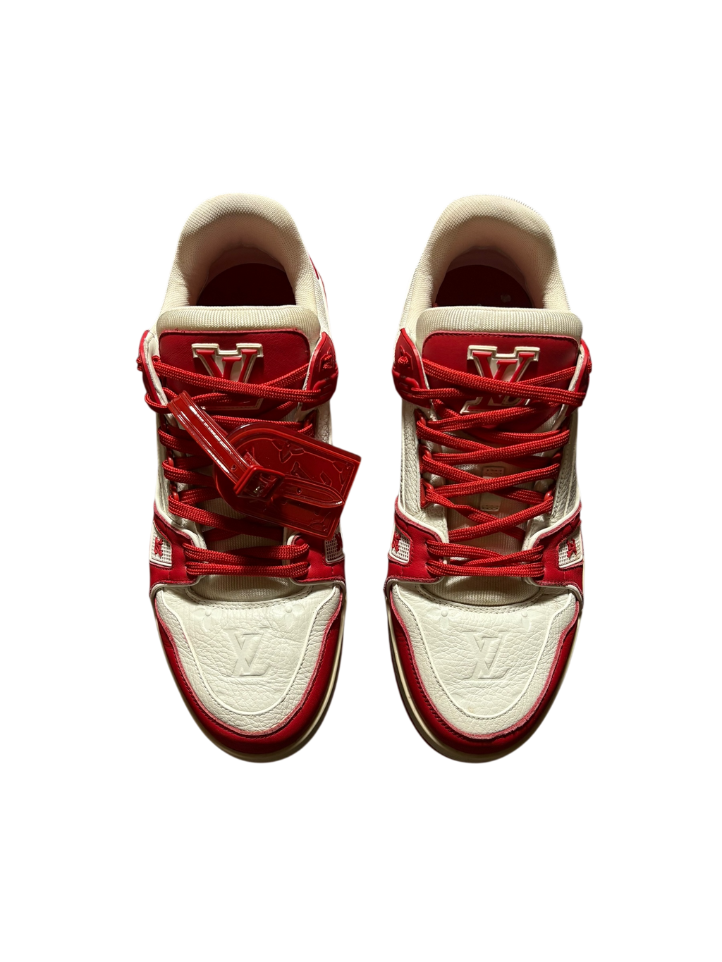 Louis Vuitton Red White Monogram Trainers