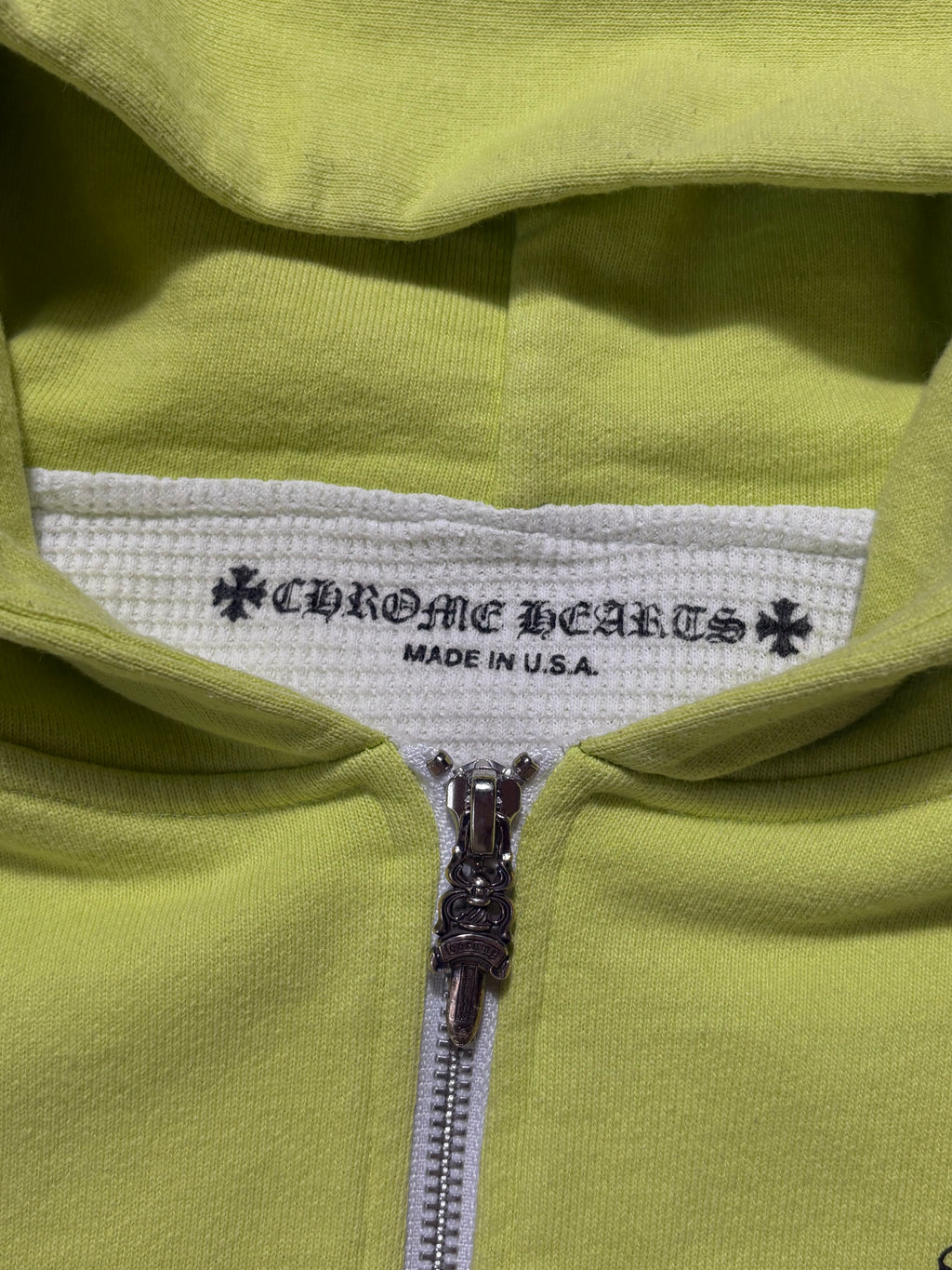 Chrome Hearts Matty Boy Link Thermal Zip Up Hoodie - Size Large