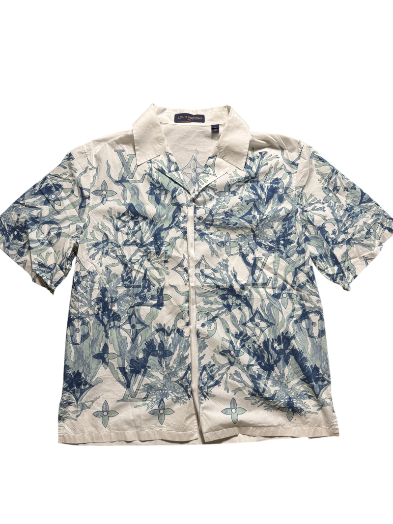 Louis Vuitton Aqua Garden Monogram Button Up Shirt - Size XL