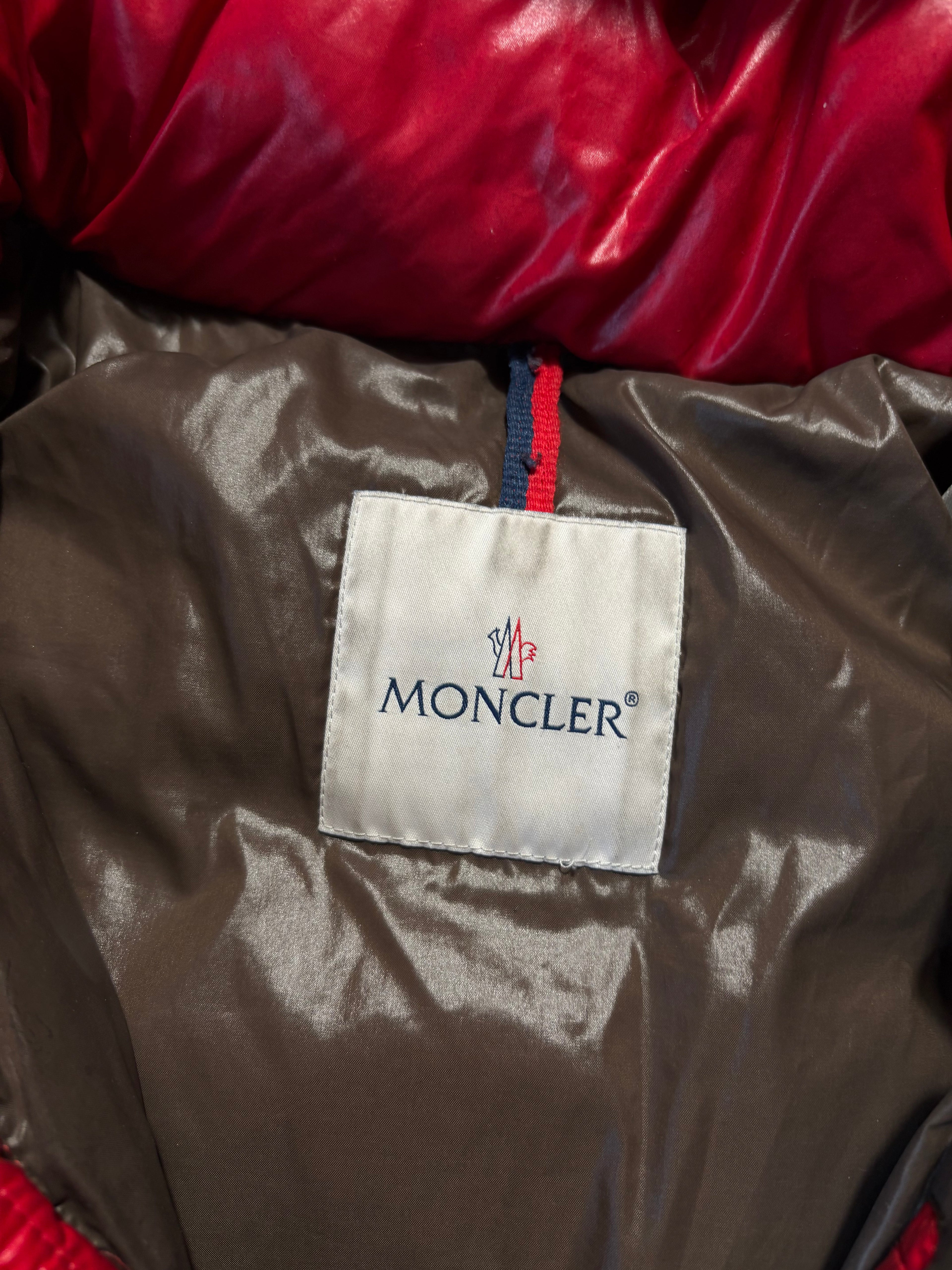 Moncler Maya Red Hooded Jacket - Size 2