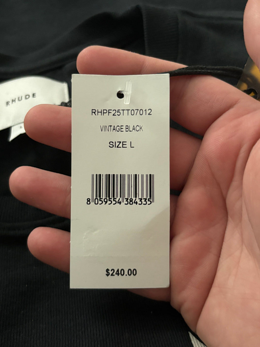 Rhude Boys Vintage Black T-Shirt