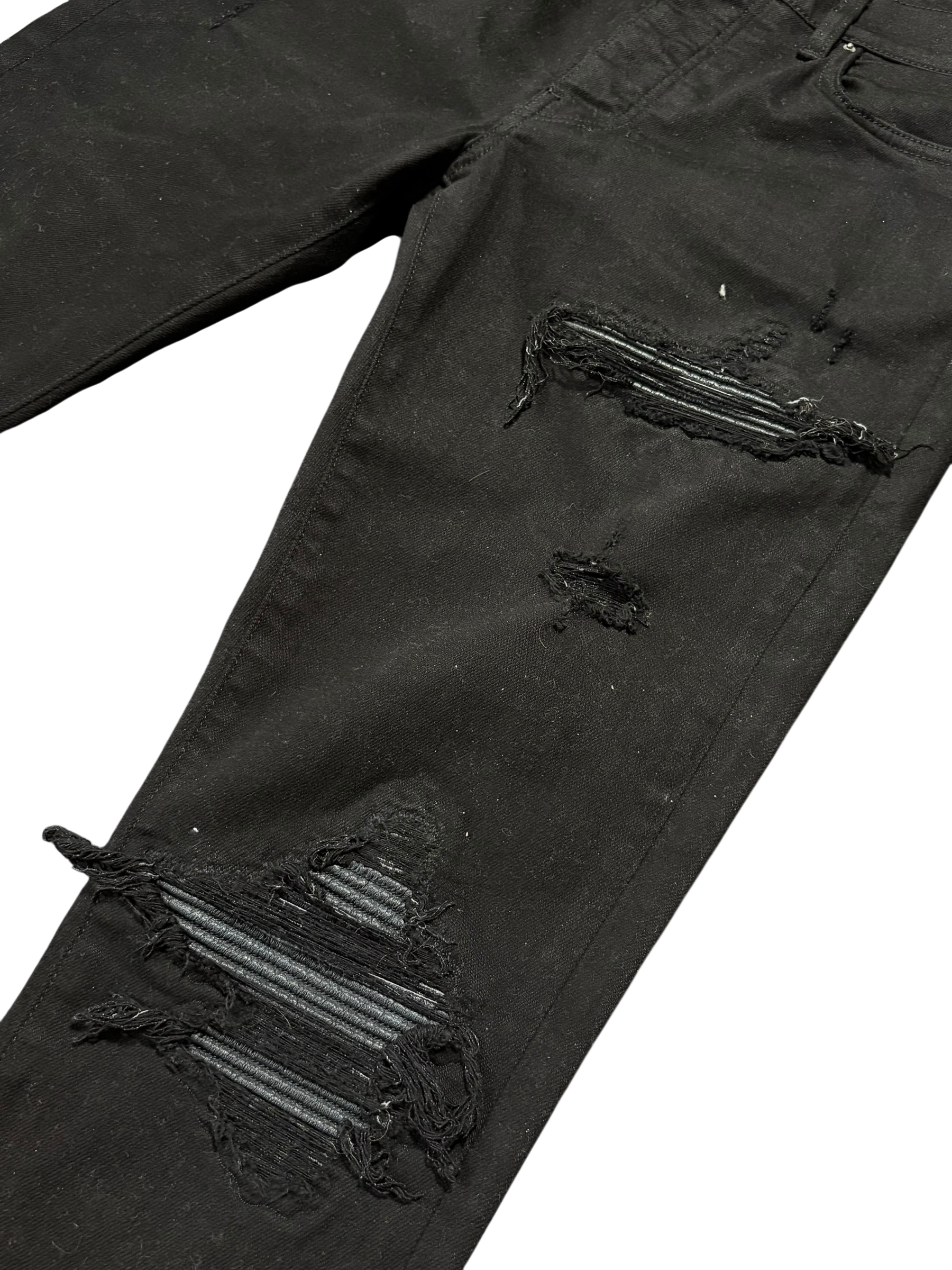 Amiri MX1 Black Black Patch Jeans