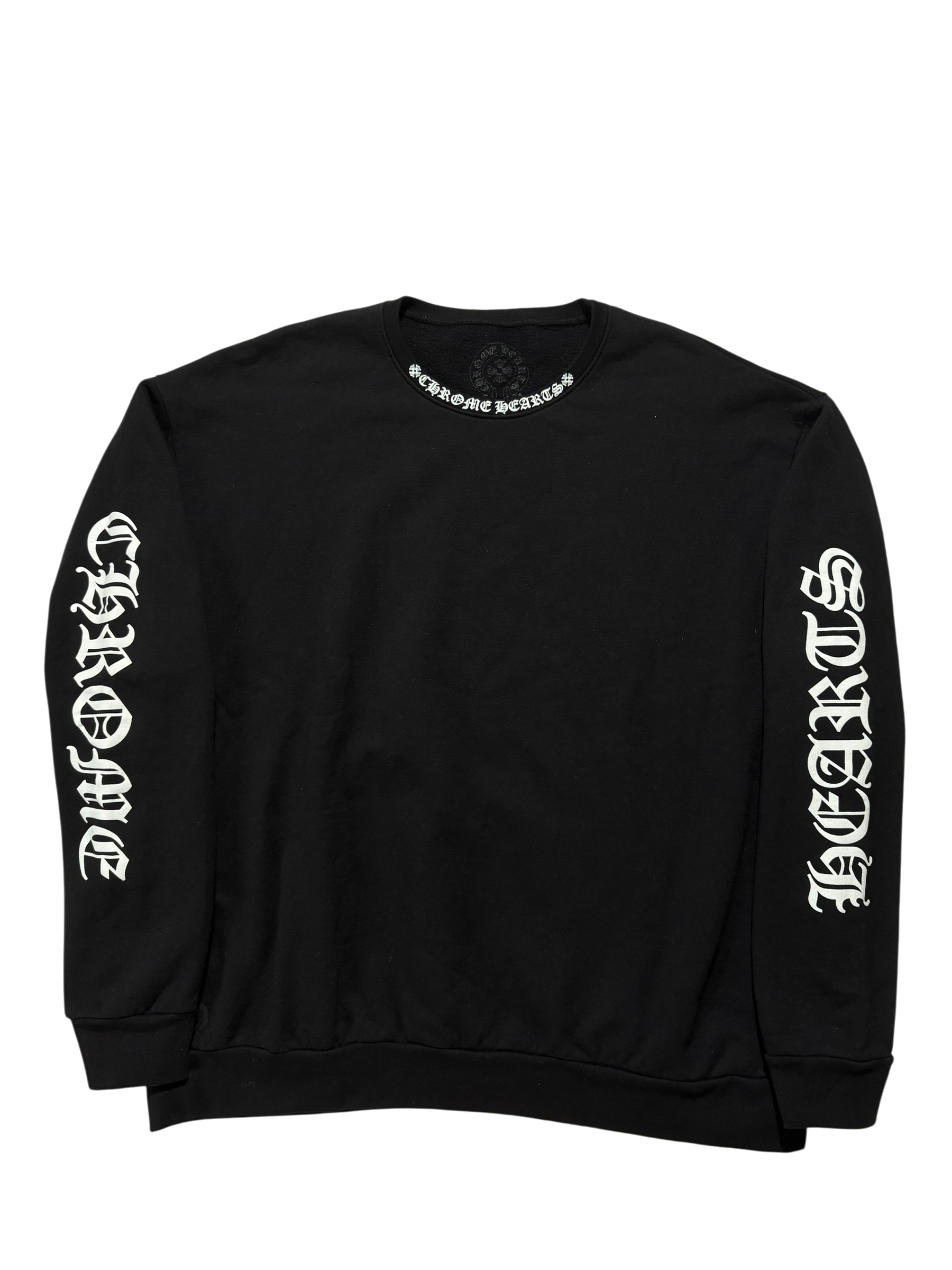 Chrome Hearts Neck Logo Crewneck - Size XL