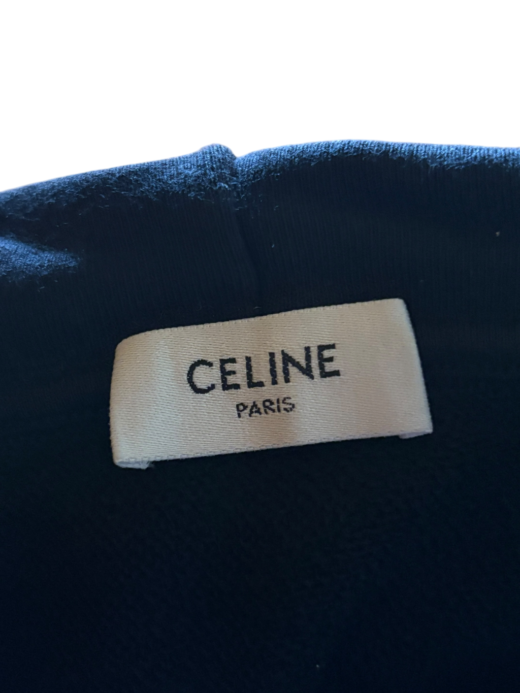 Celine Graphic Logo Loose Hoodie Black
