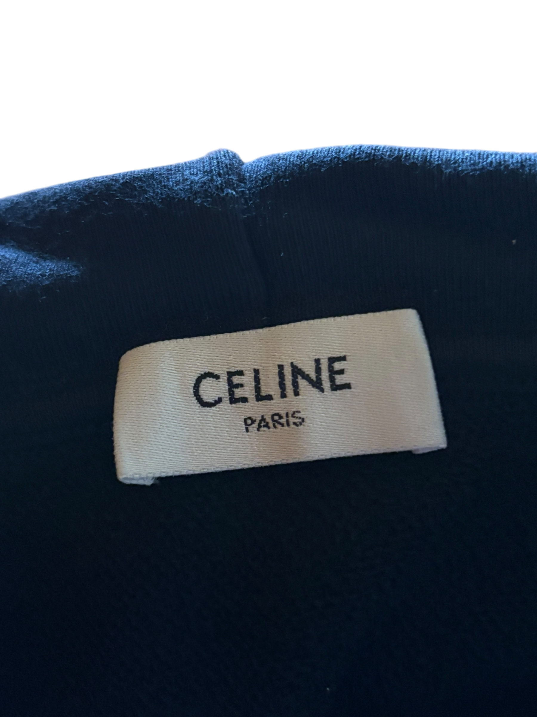 Celine Graphic Logo Loose Hoodie Black
