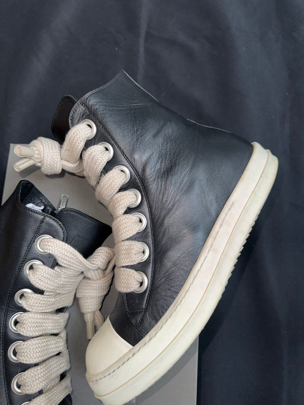 Rick Owens Jumbo Lace Hight Top Black