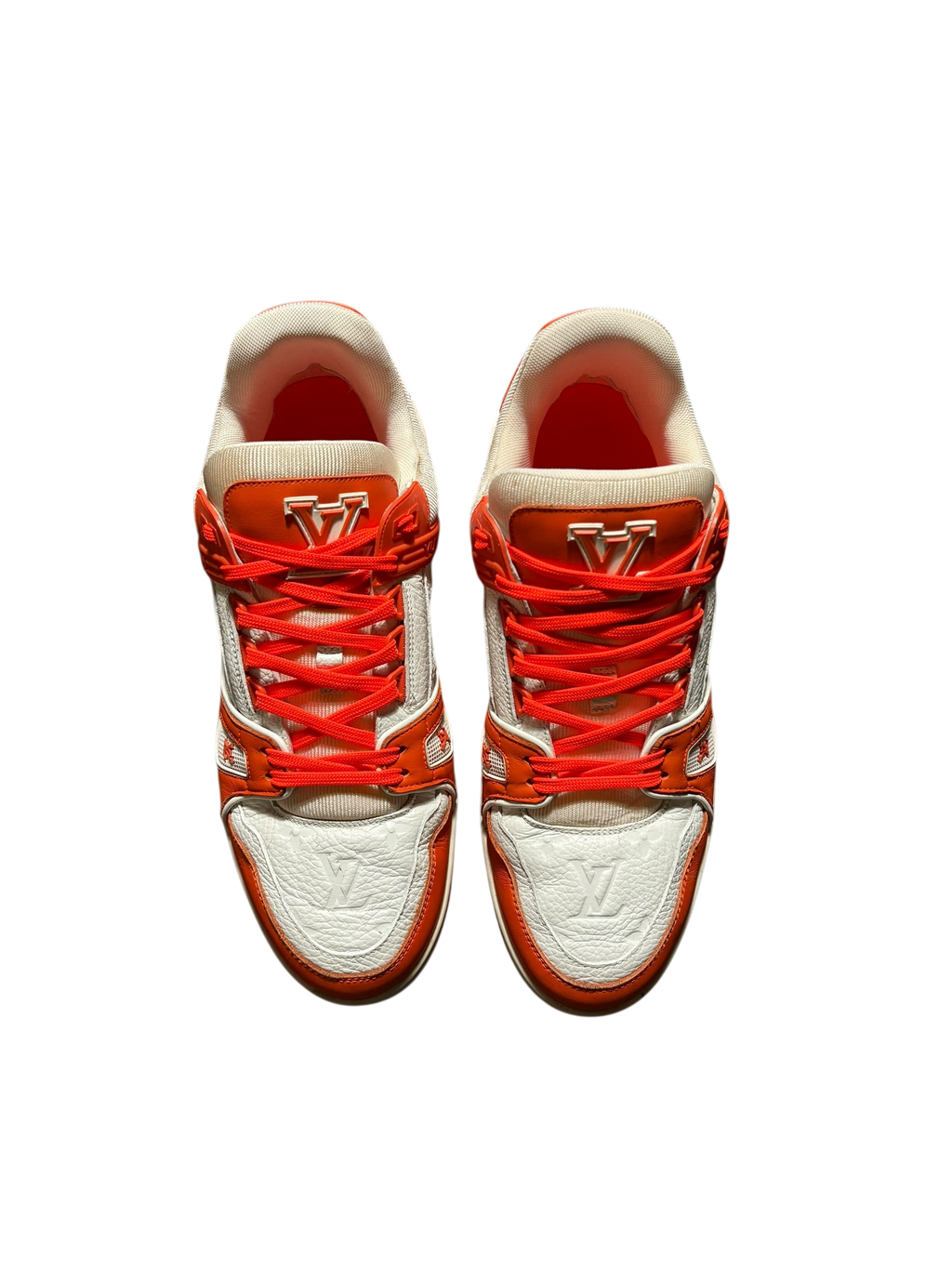 Louis Vuitton White Orange Monogram Trainers