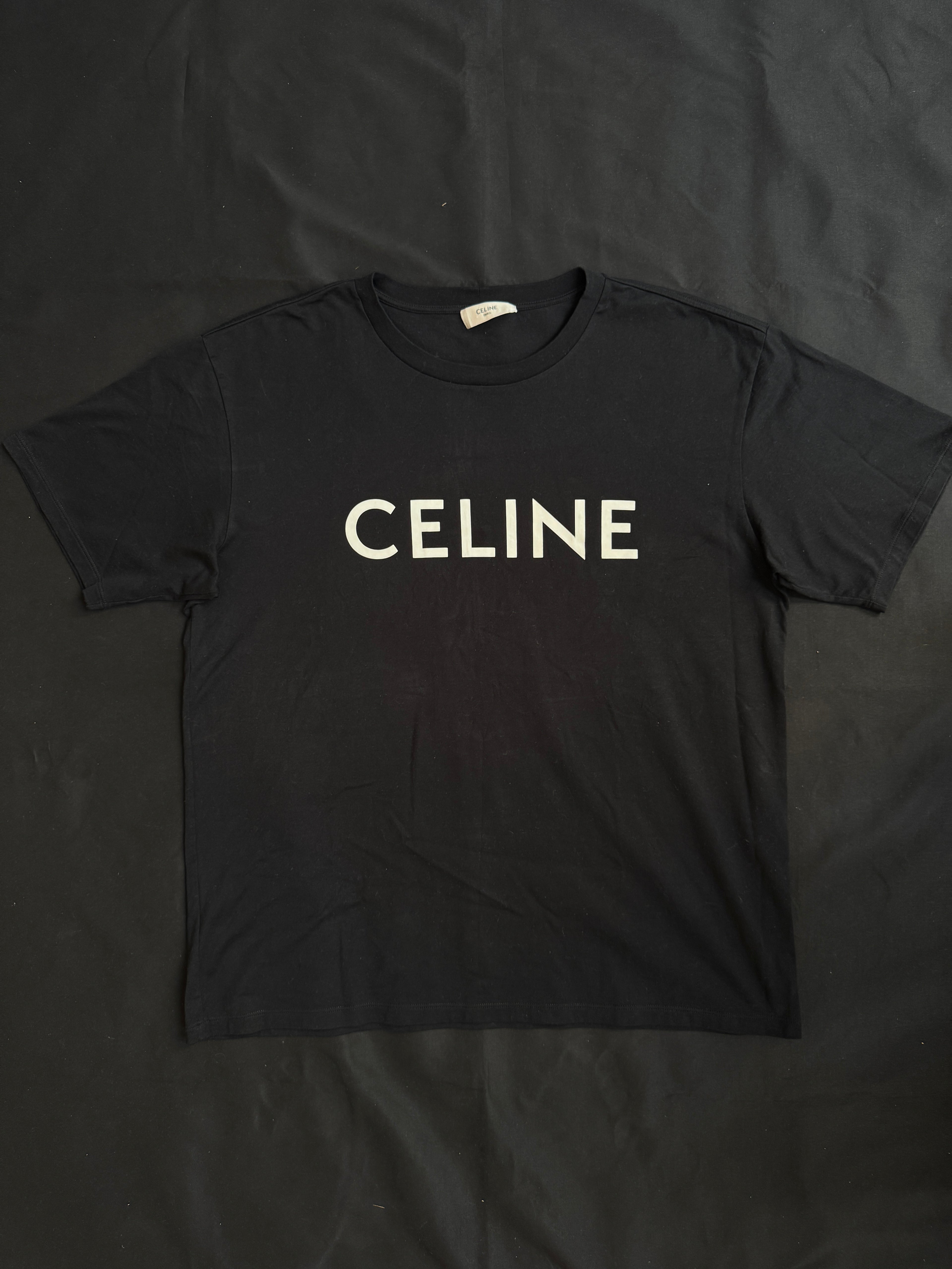Celine Logo T-Shirt Black - Size M