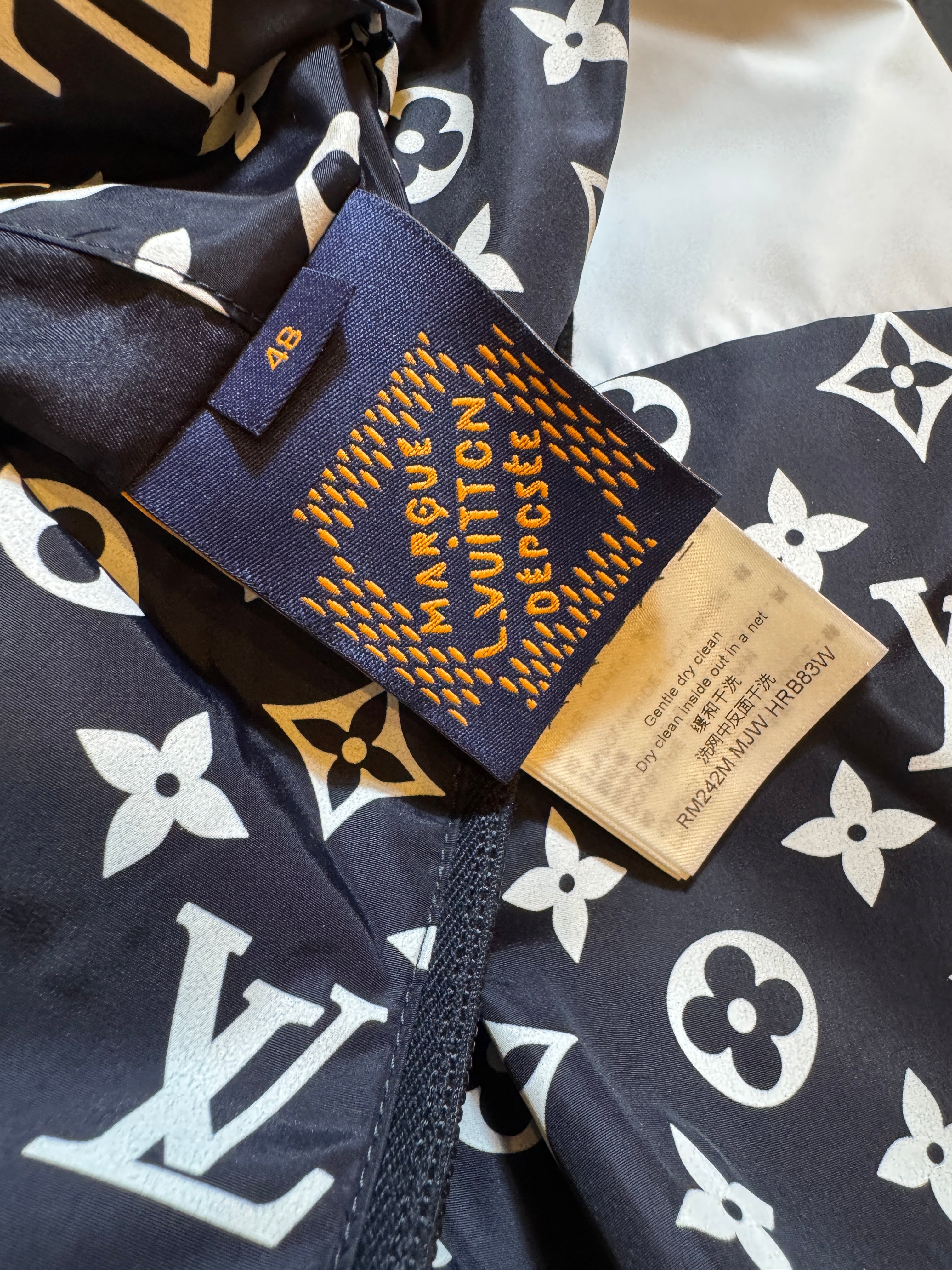 Louis Vuitton Monogram Nylon Windbreaker Jacket - Size 48