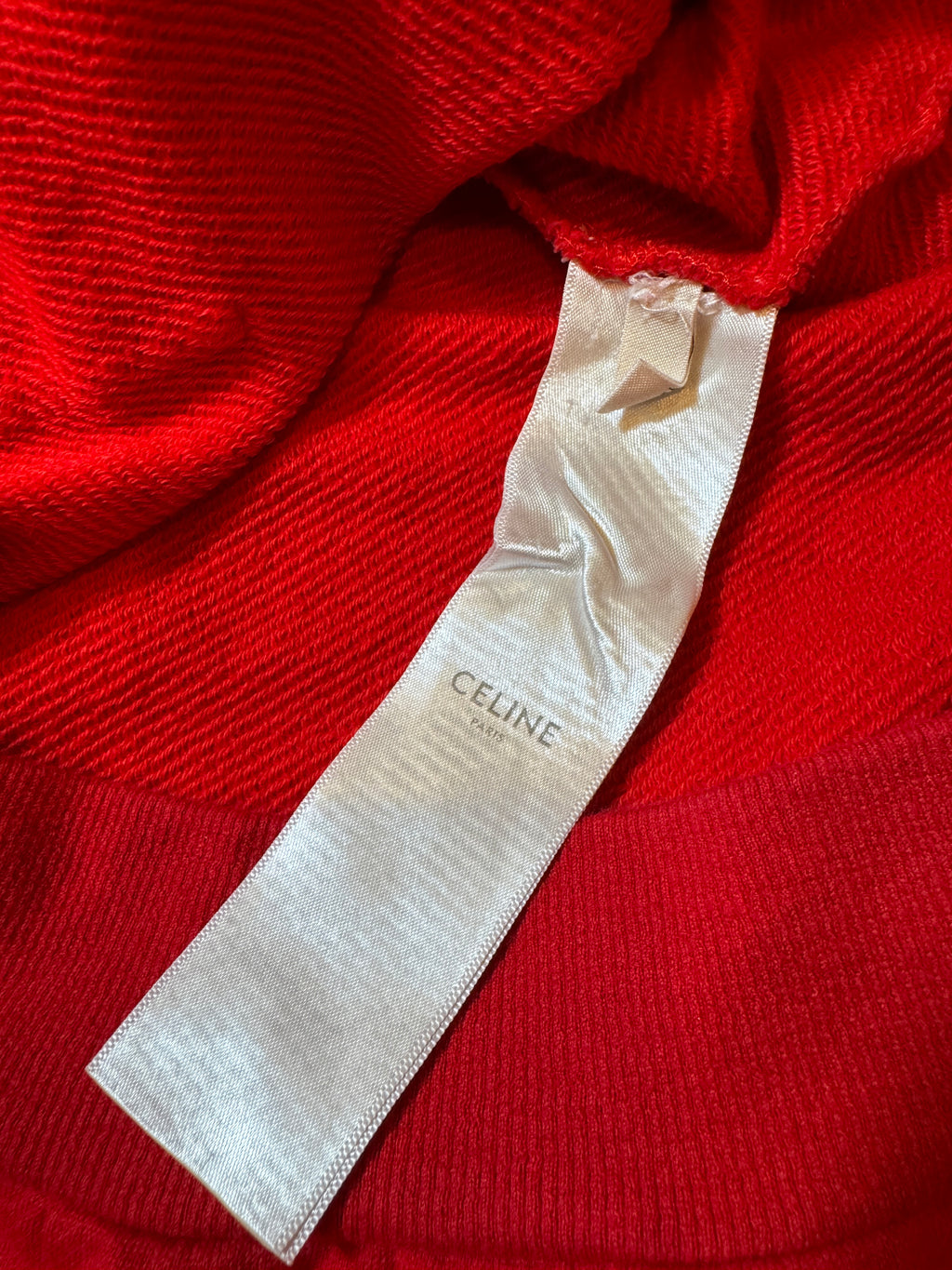Celine Paris Logo Red Hoodie - Size M