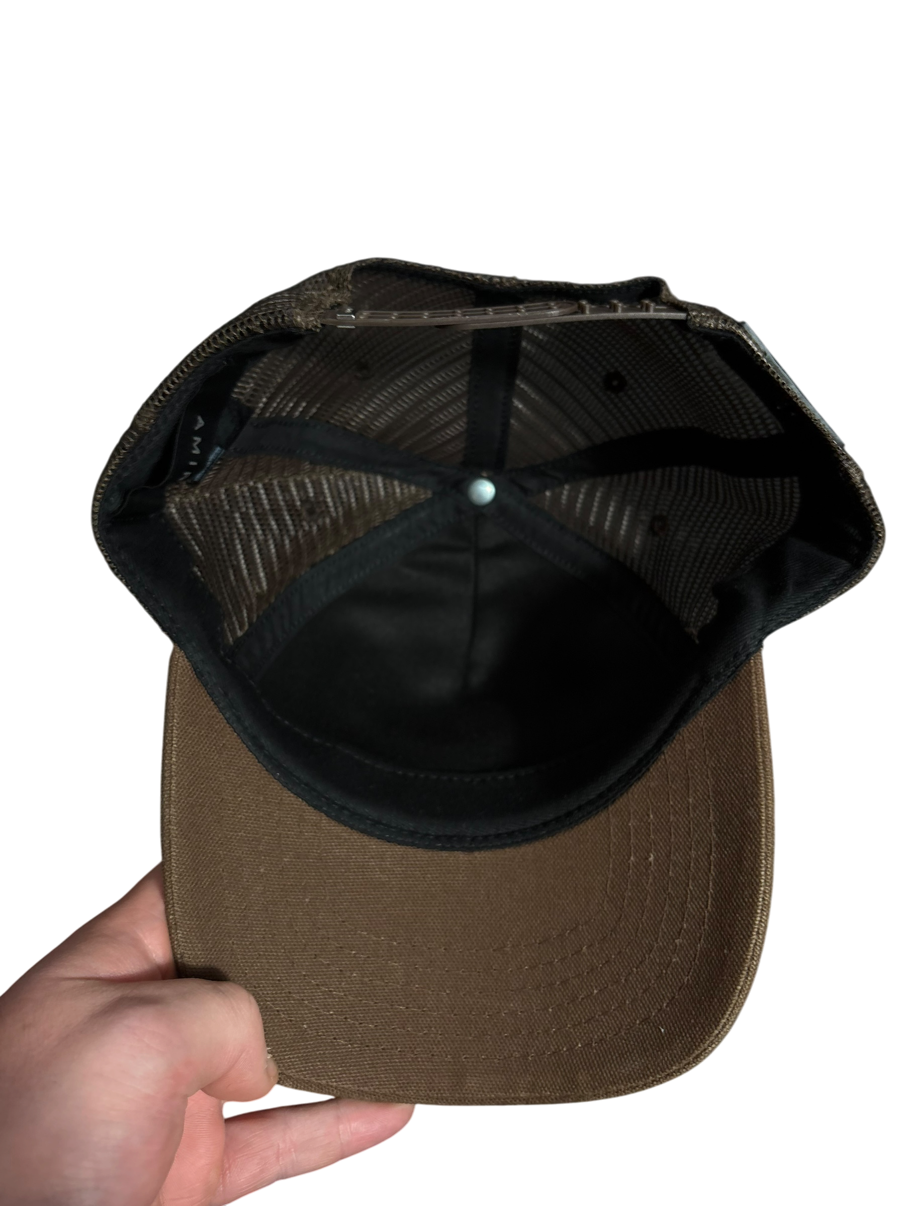 Amiri Logo Brown Trucker Hat