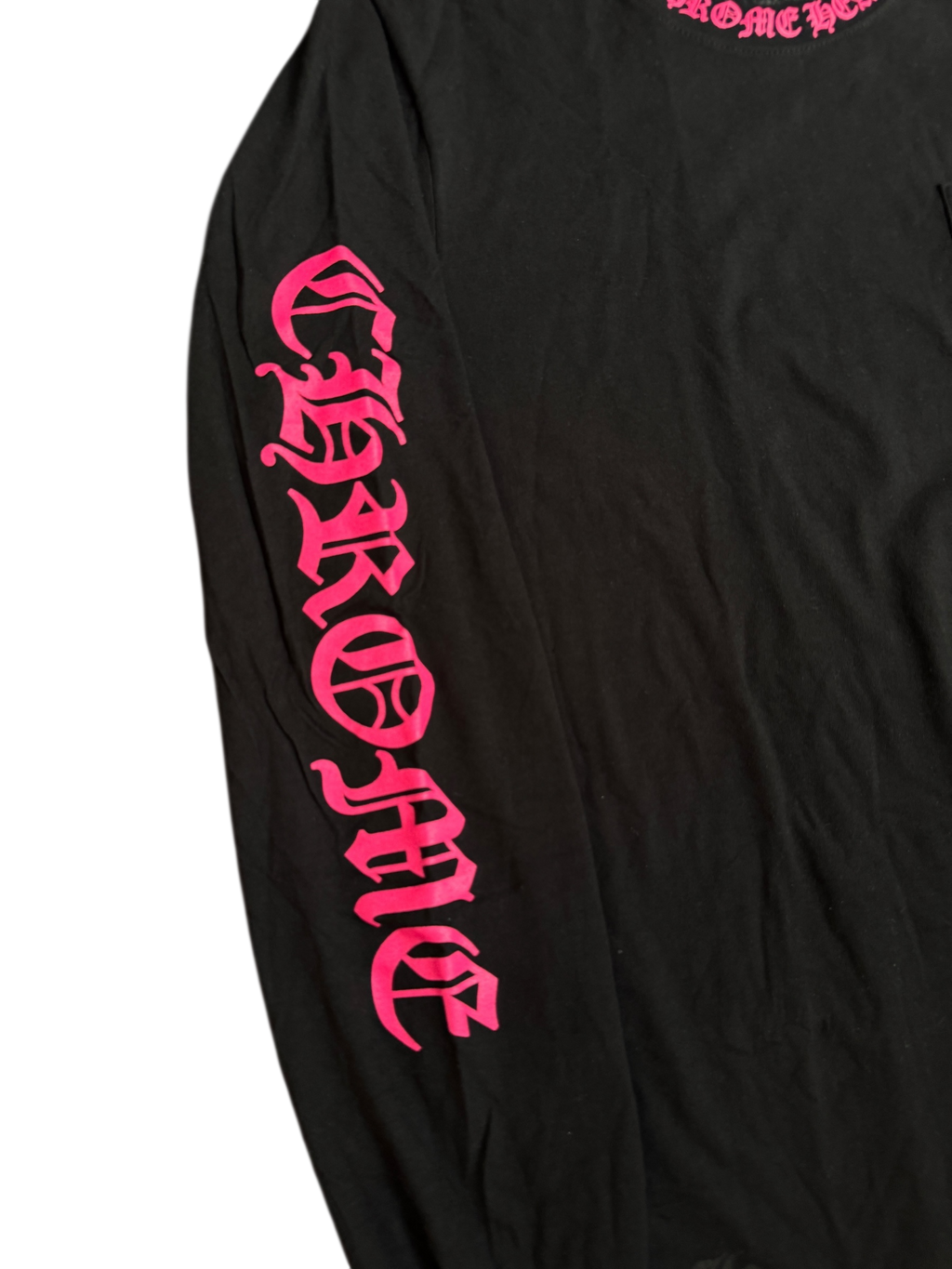 Chrome Hearts Neck Logo Pink/Black Longsleeve Shirt