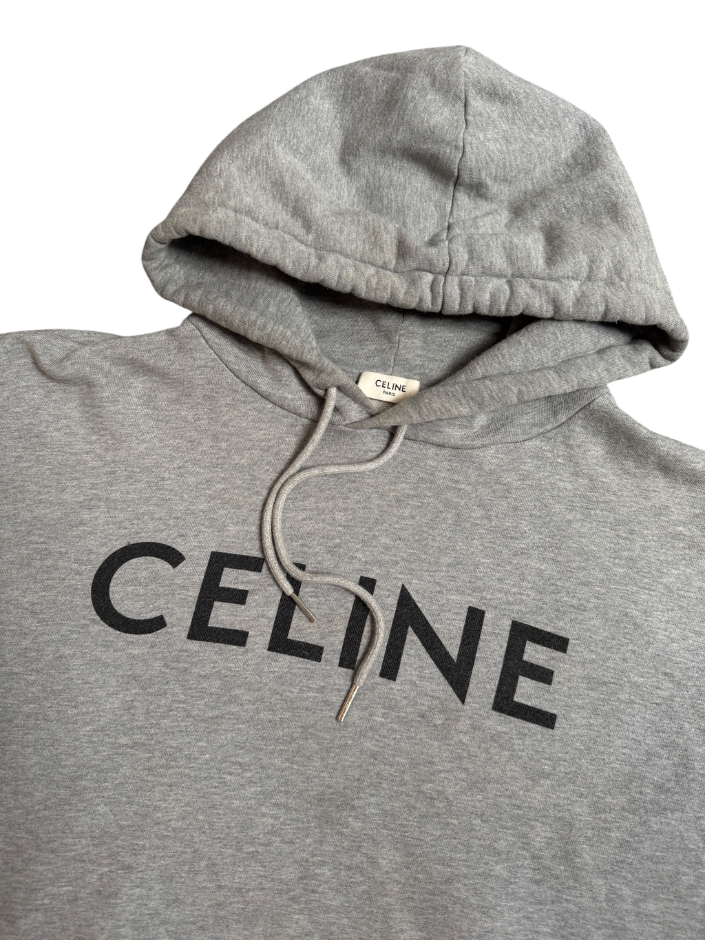 Celine Grey Classic Logo Hoodie - Size M