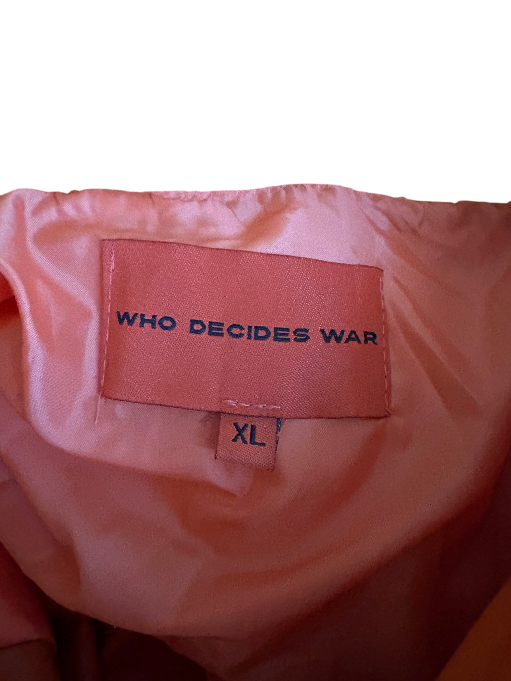 Who Decides War Orange Puffer Jacket