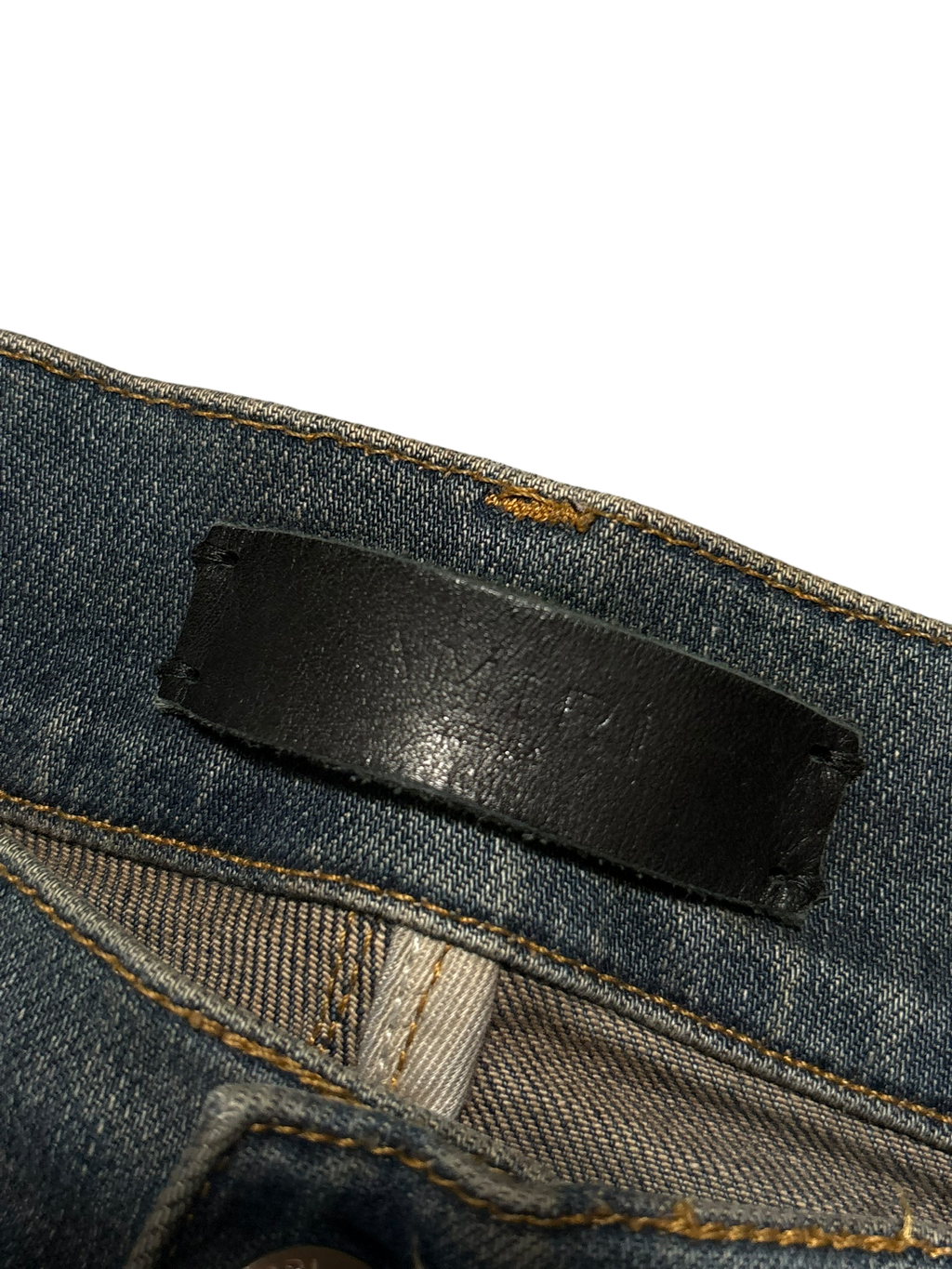 Amiri MX1 Plaid Patch Vintage Indigo Wash Jeans - Size 34