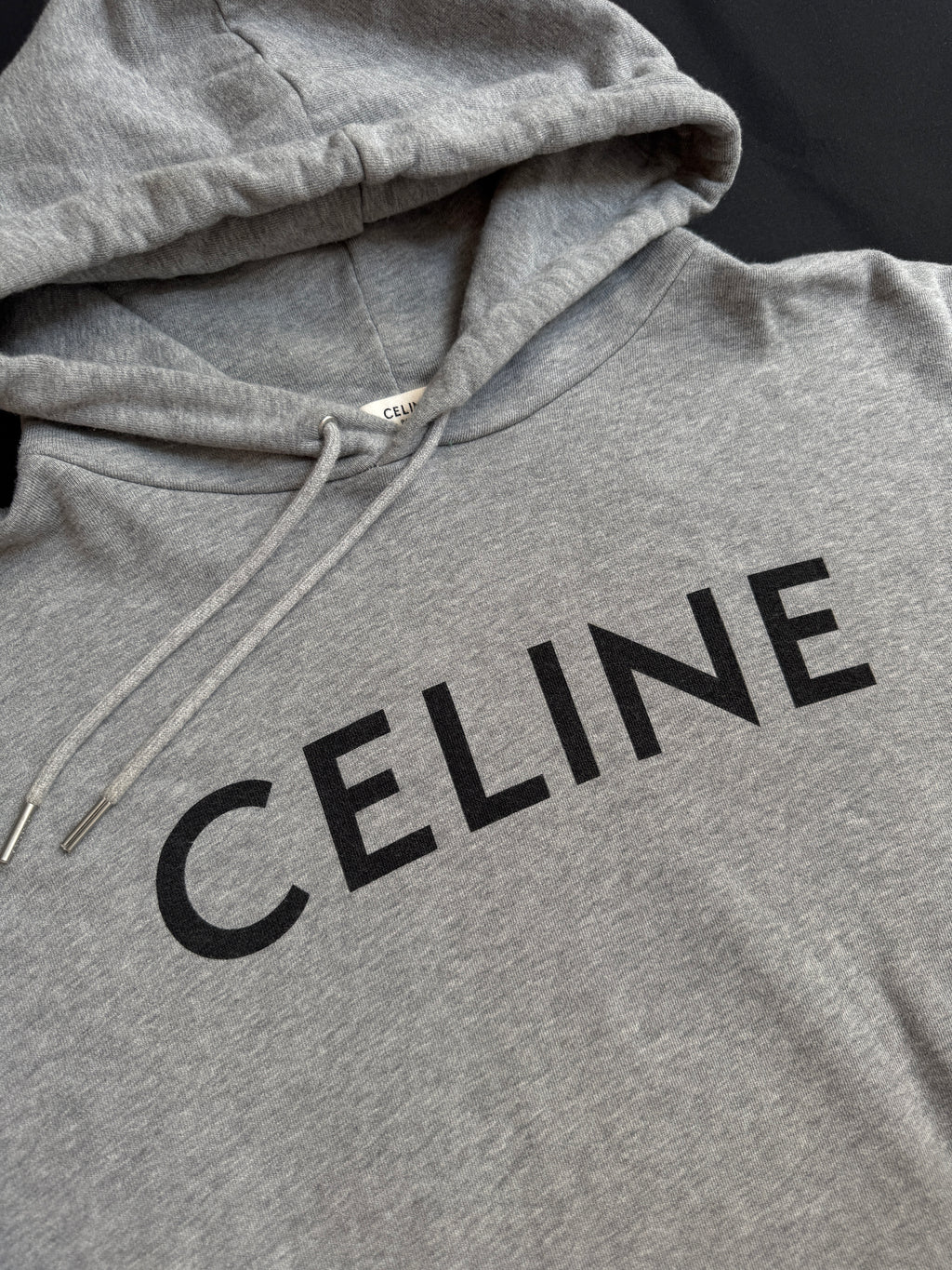 Celine Logo Hoodie Gray - Size XL