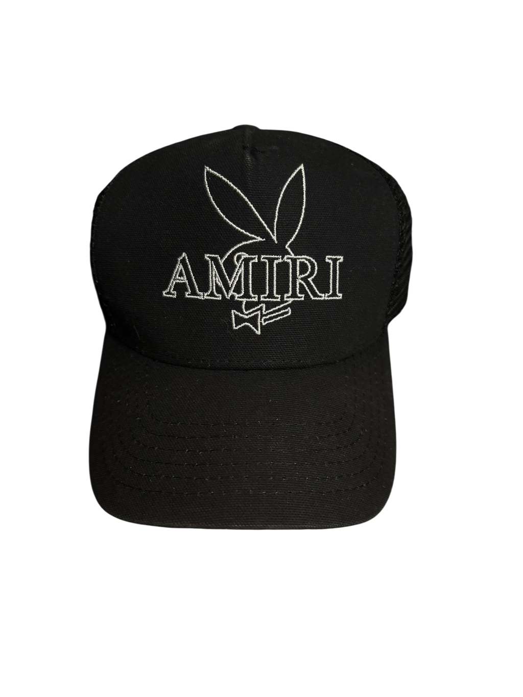 Amiri Playboy Black Trucker Hat