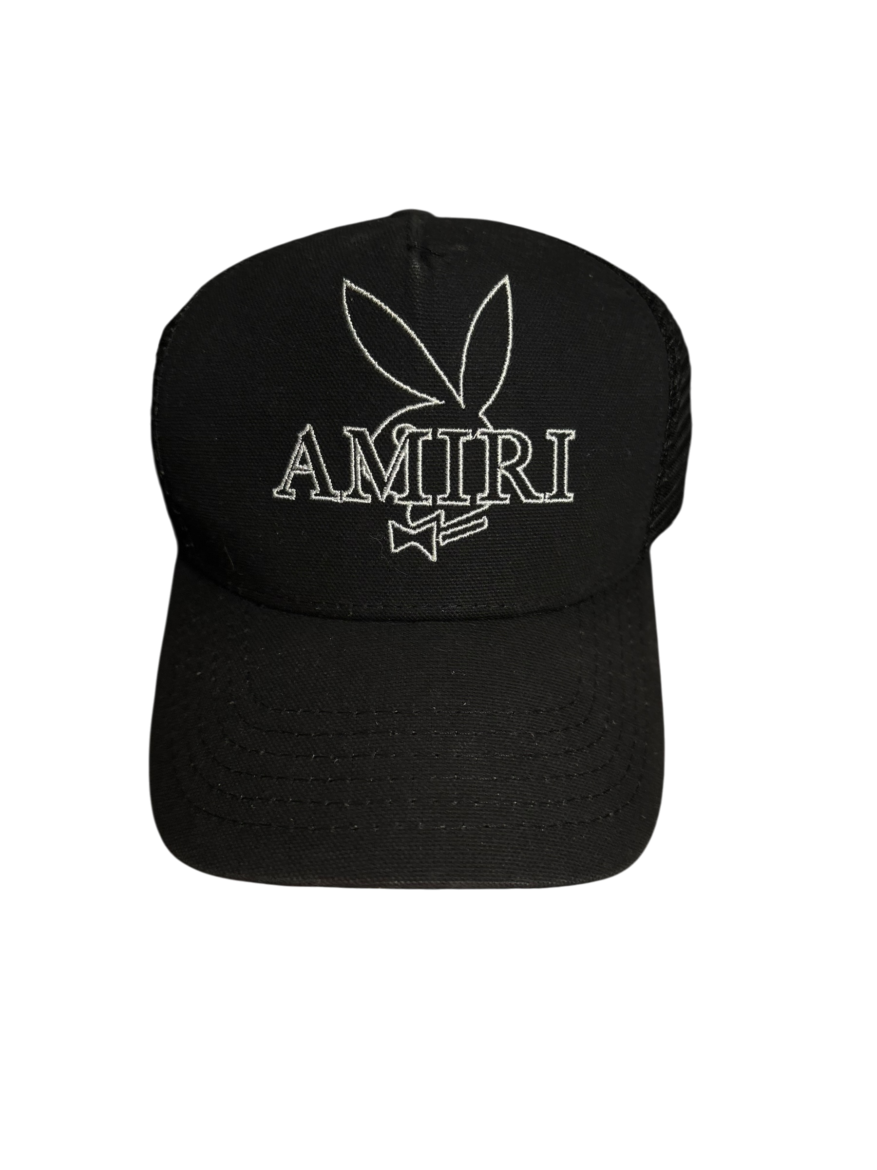Amiri Playboy Black Trucker Hat
