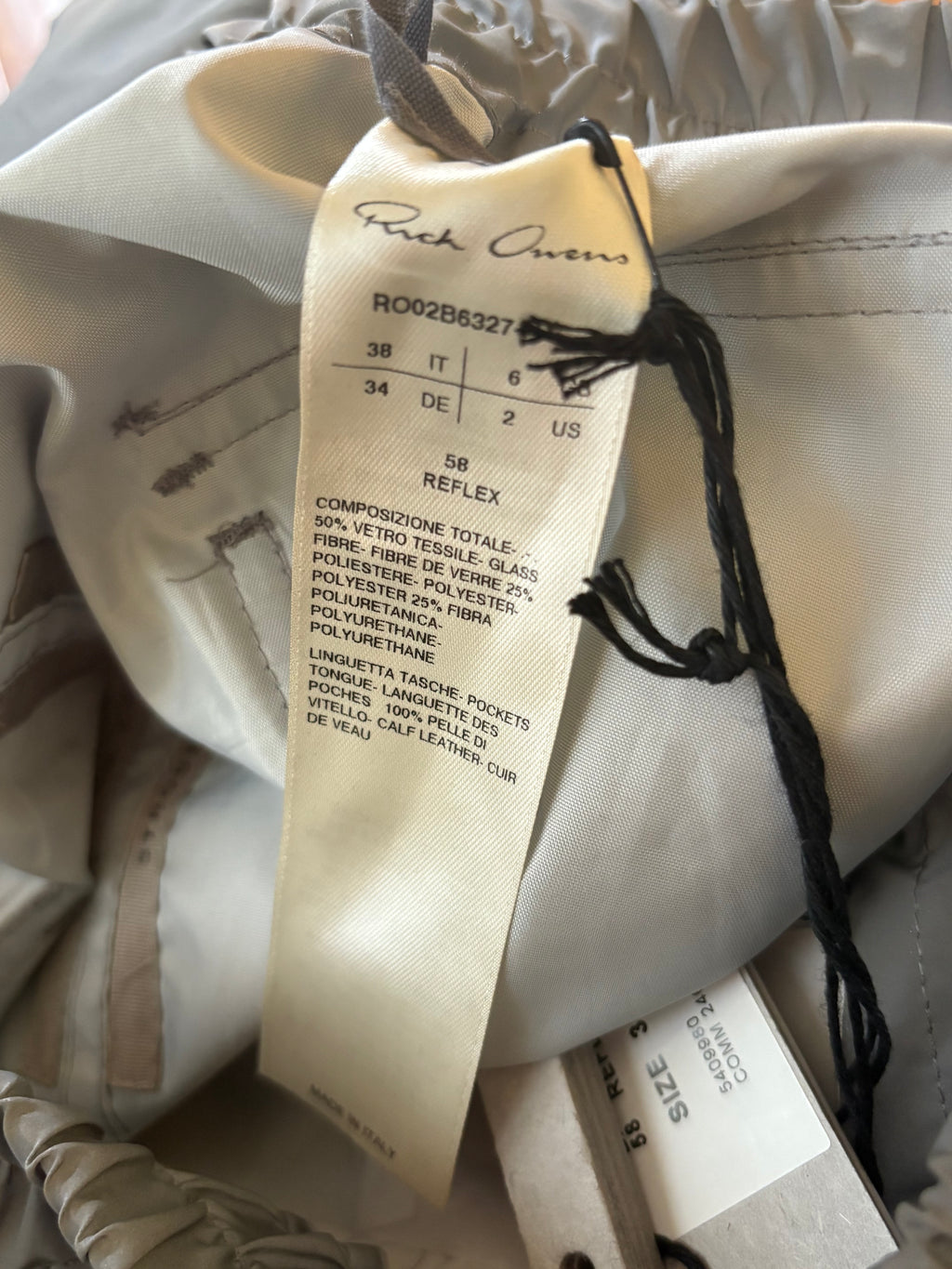 Rick Owens Bauhaus Reflective Pants - Size 38IT