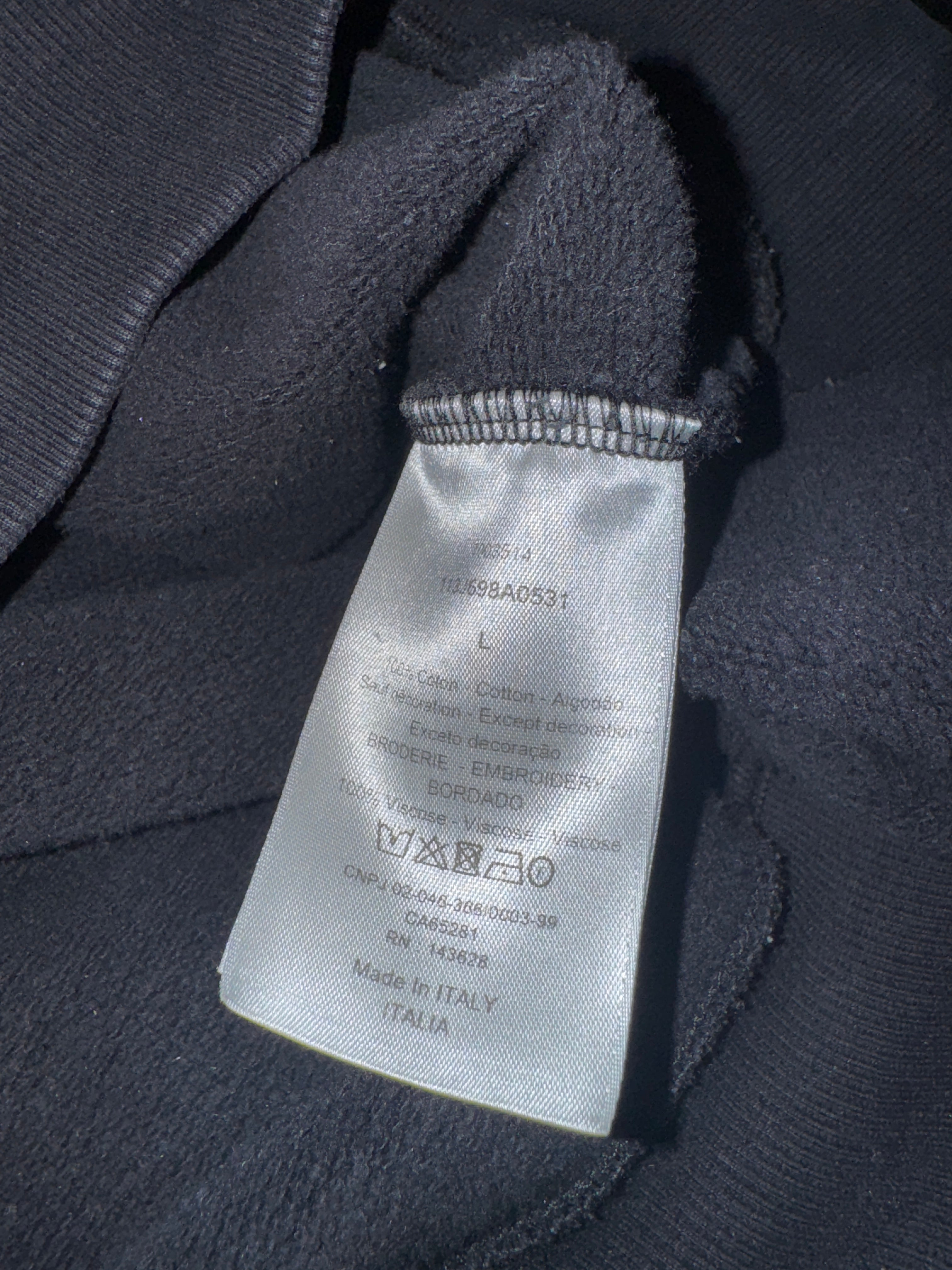 Dior CD Logo Hoodie Black - Large