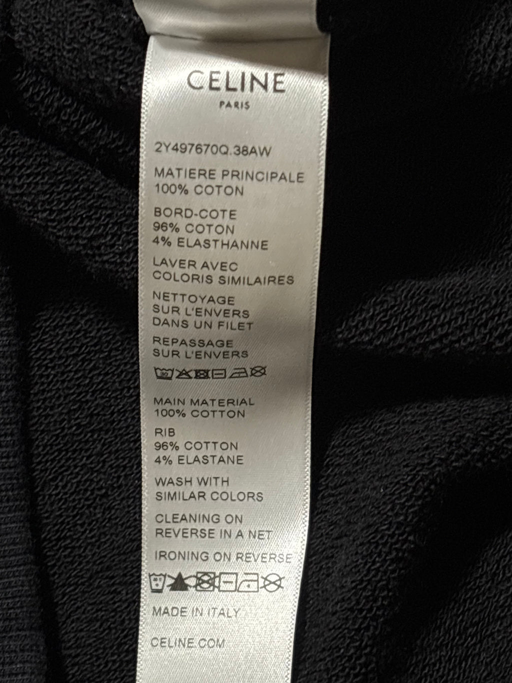 Celine Hood Logo Zip-Up Hoodie