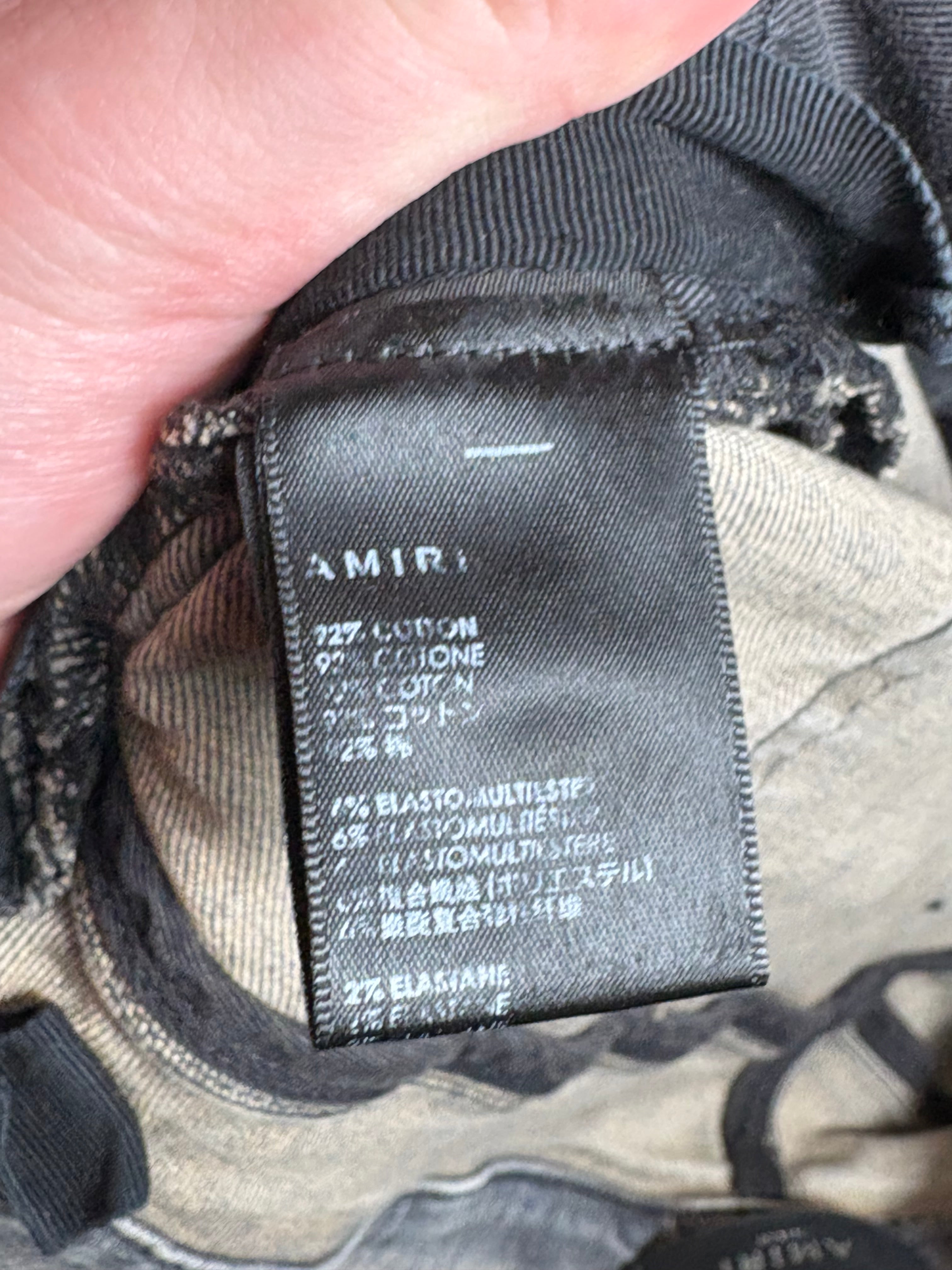 Amiri MX1 Jeans Grey Green Patch