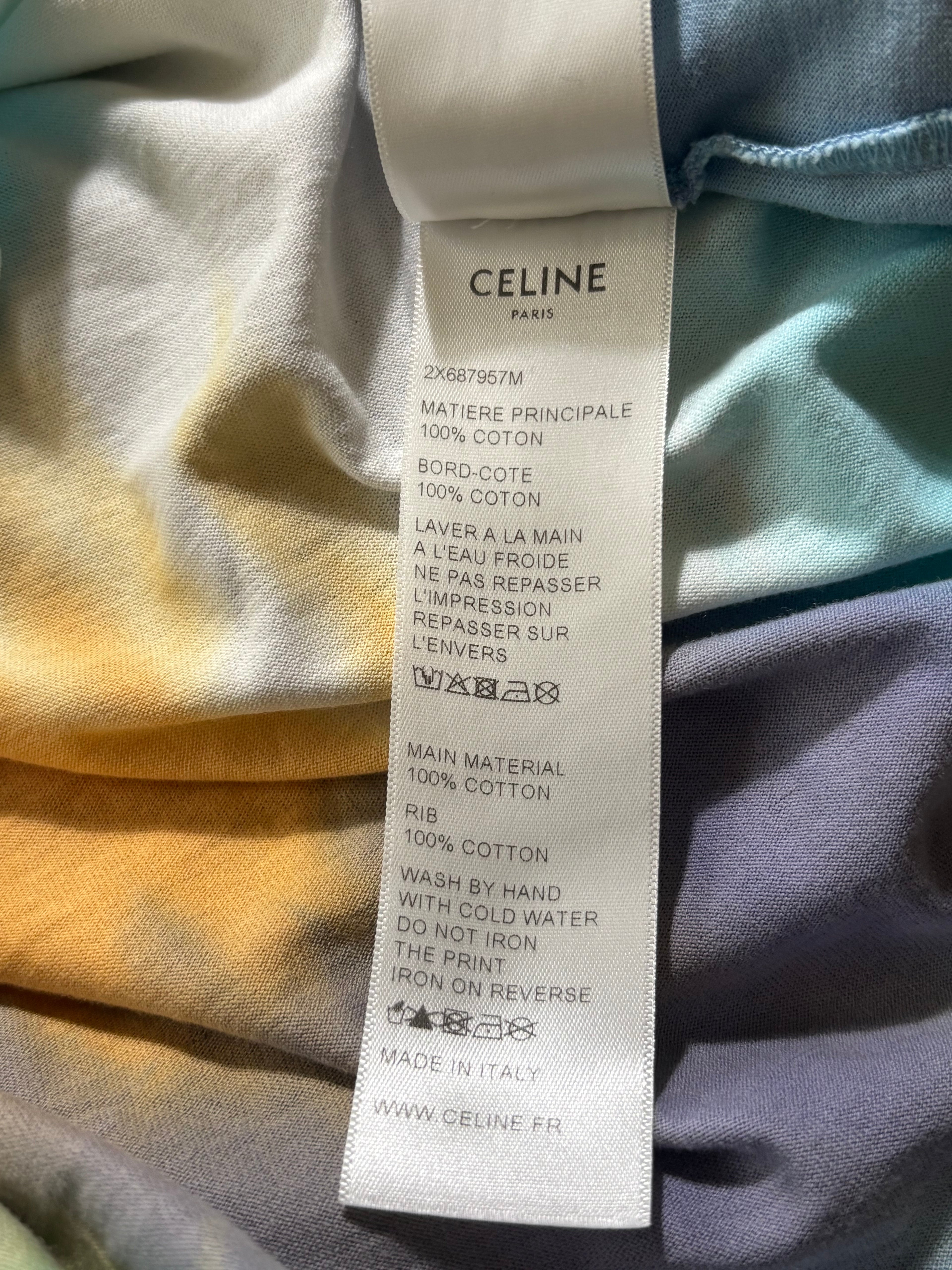Celine Studded Tie Dye T-Shirt