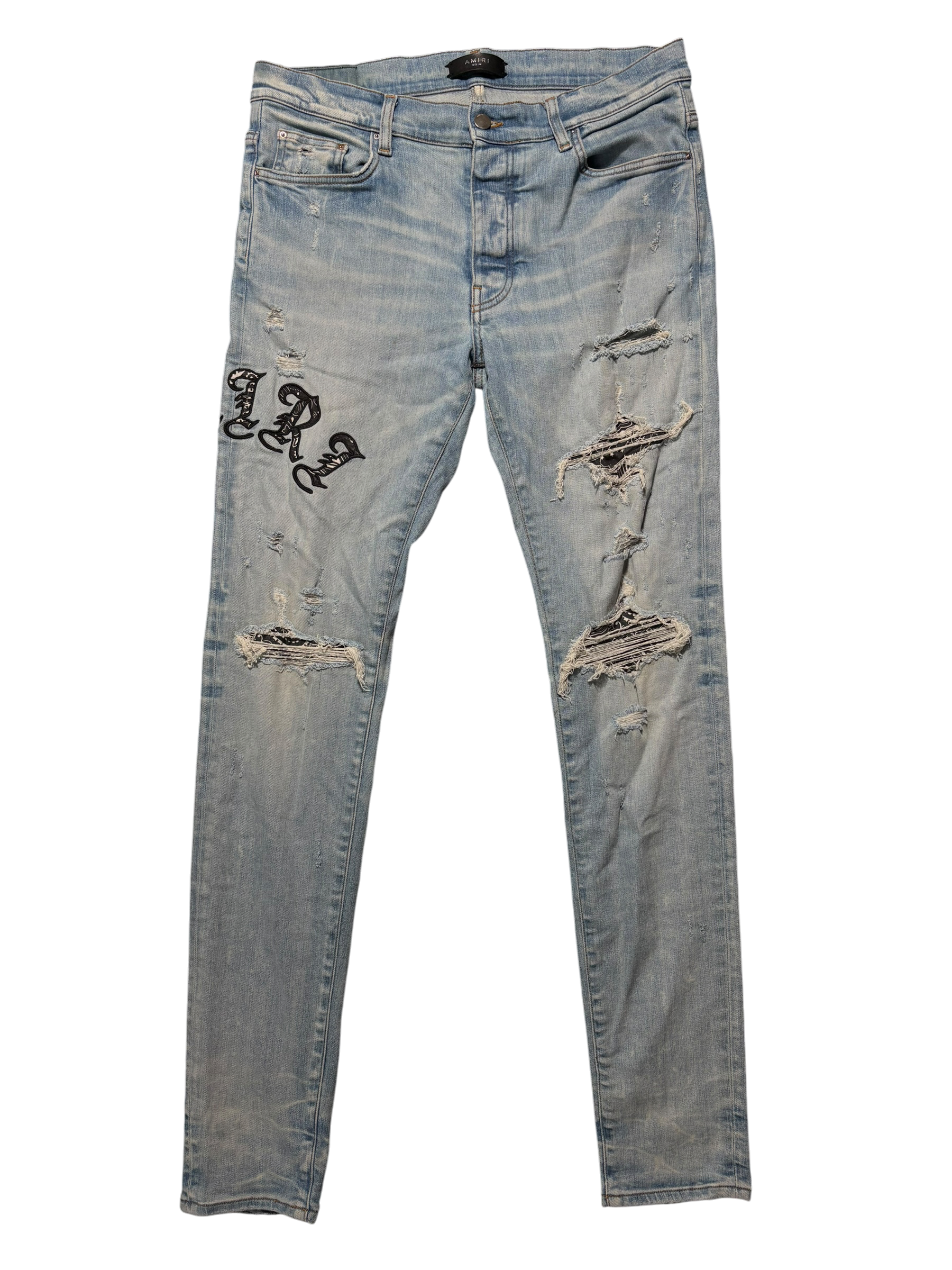 Amiri Scroll Side Patch Logo - Size 34