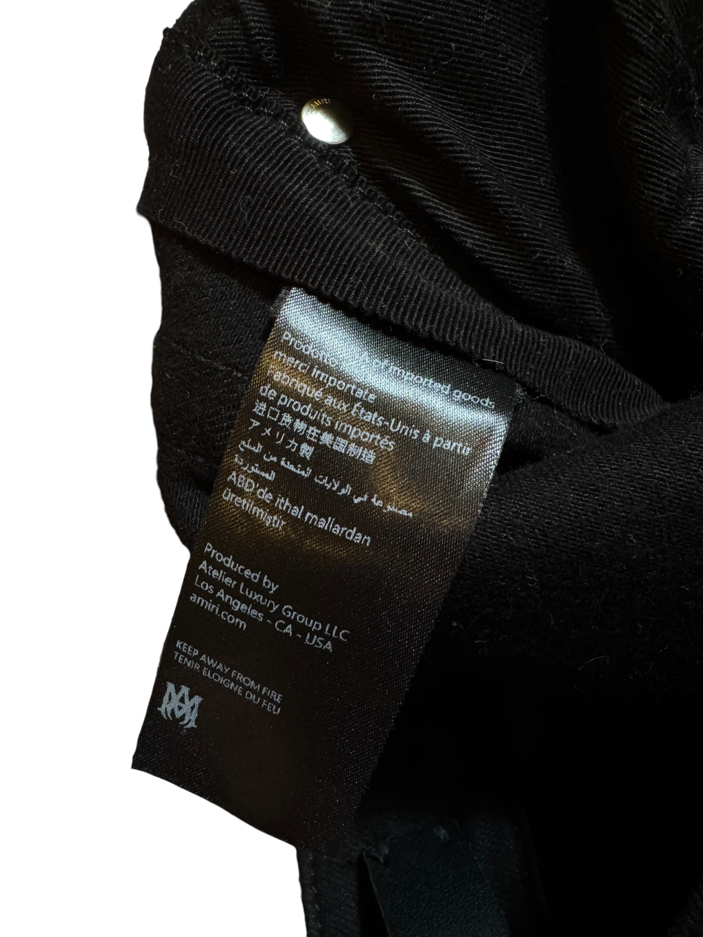Amiri MX1 Waxed Black Jeans - Size 28