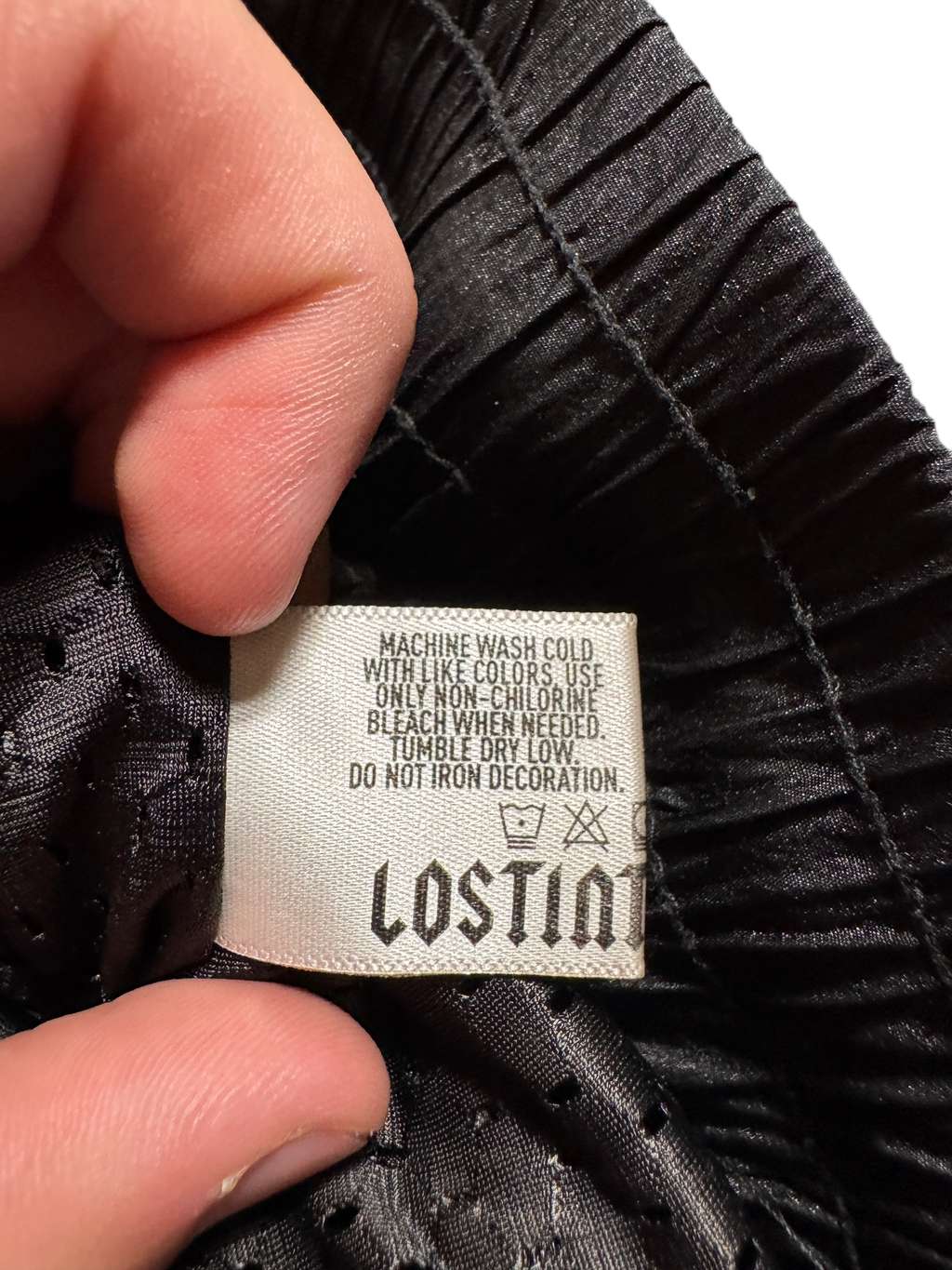 Lost Intricacy Black Nylon Shorts
