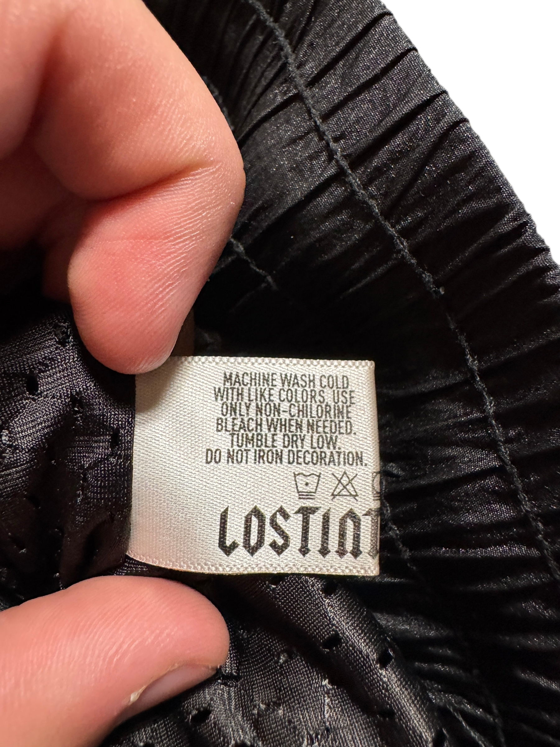 Lost Intricacy Black Nylon Shorts