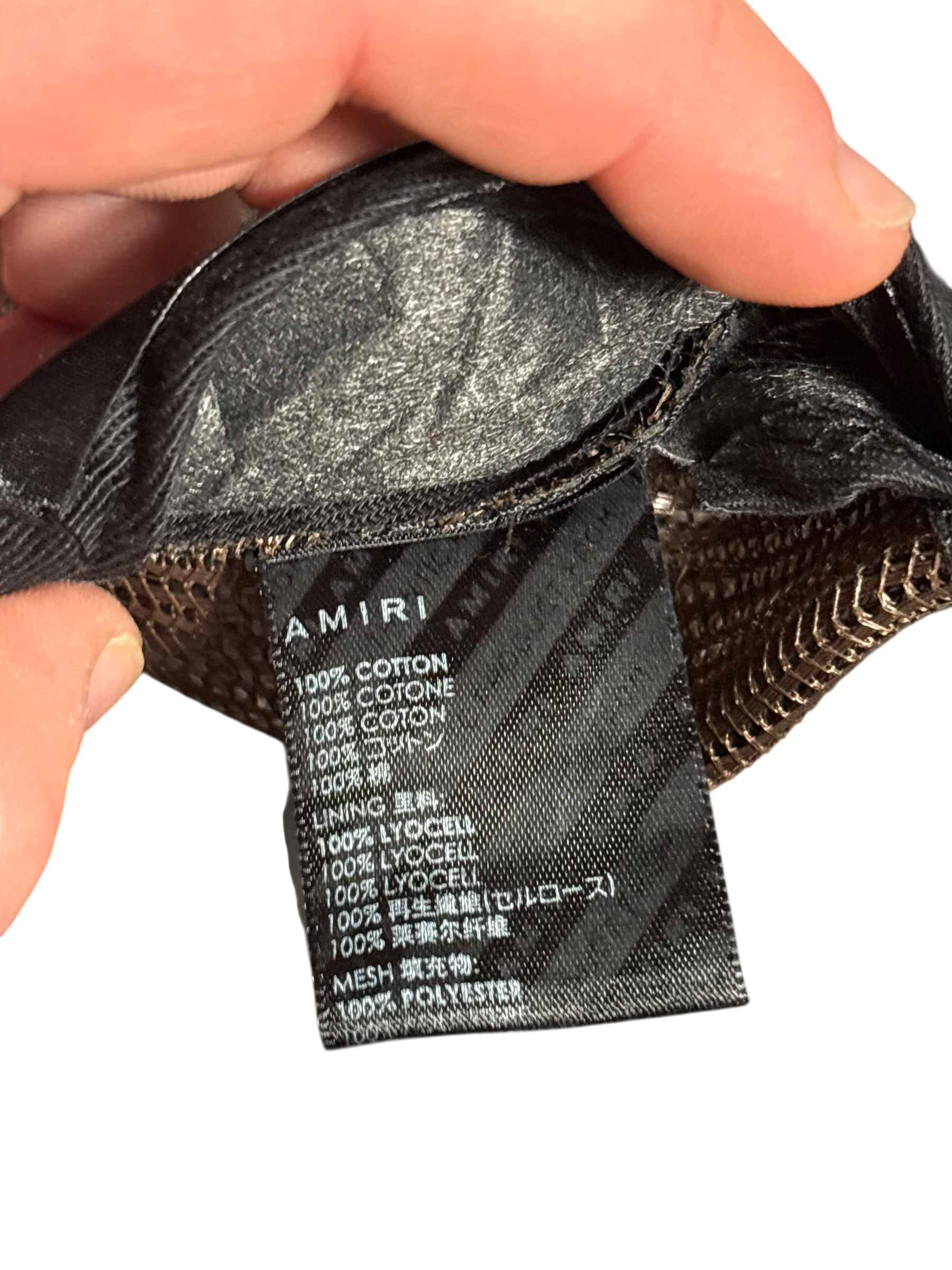 Amiri Logo Brown Trucker Hat