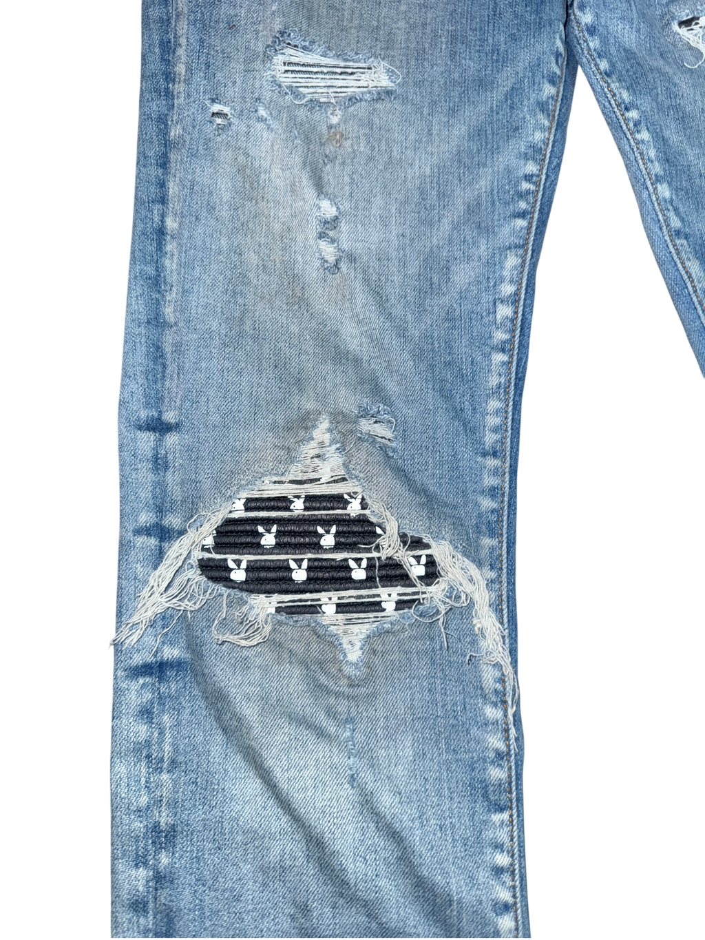 Amiri MX1 Light Wash Playboy Patch Jeans - 29