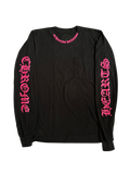 Chrome Hearts Neck Logo Pink/Black Longsleeve Shirt