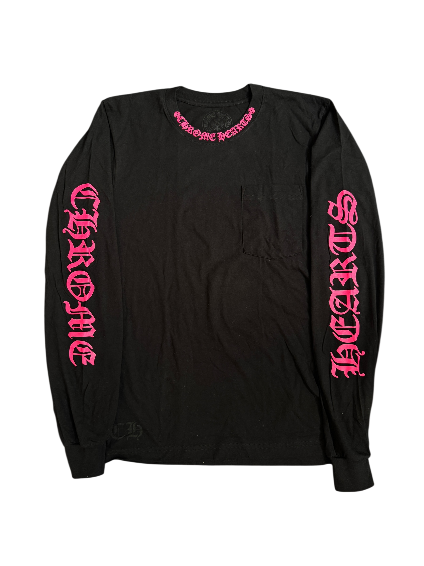Chrome Hearts Neck Logo Pink/Black Longsleeve Shirt