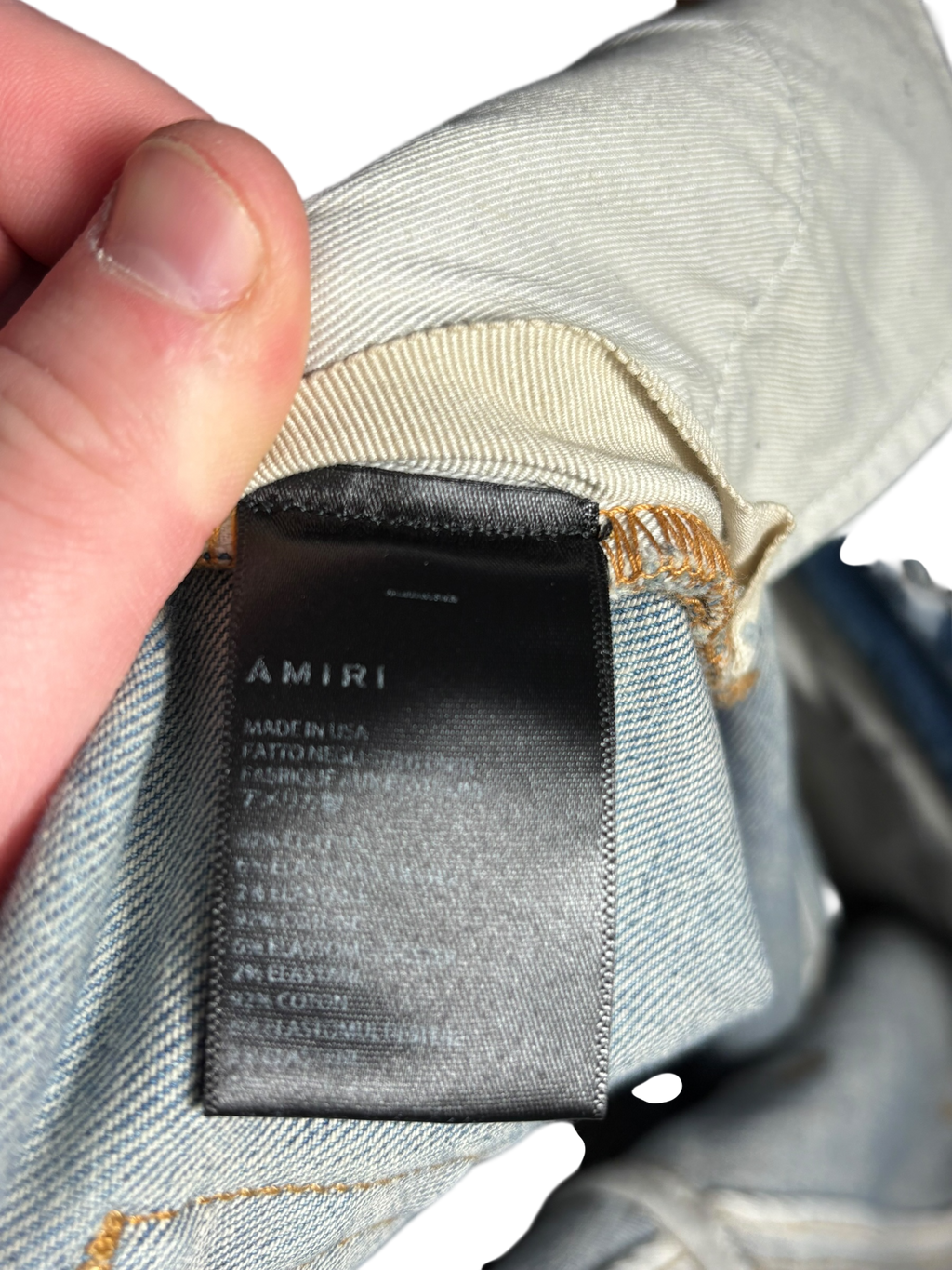 Amiri MX1 LightWash White Patch - Size 38