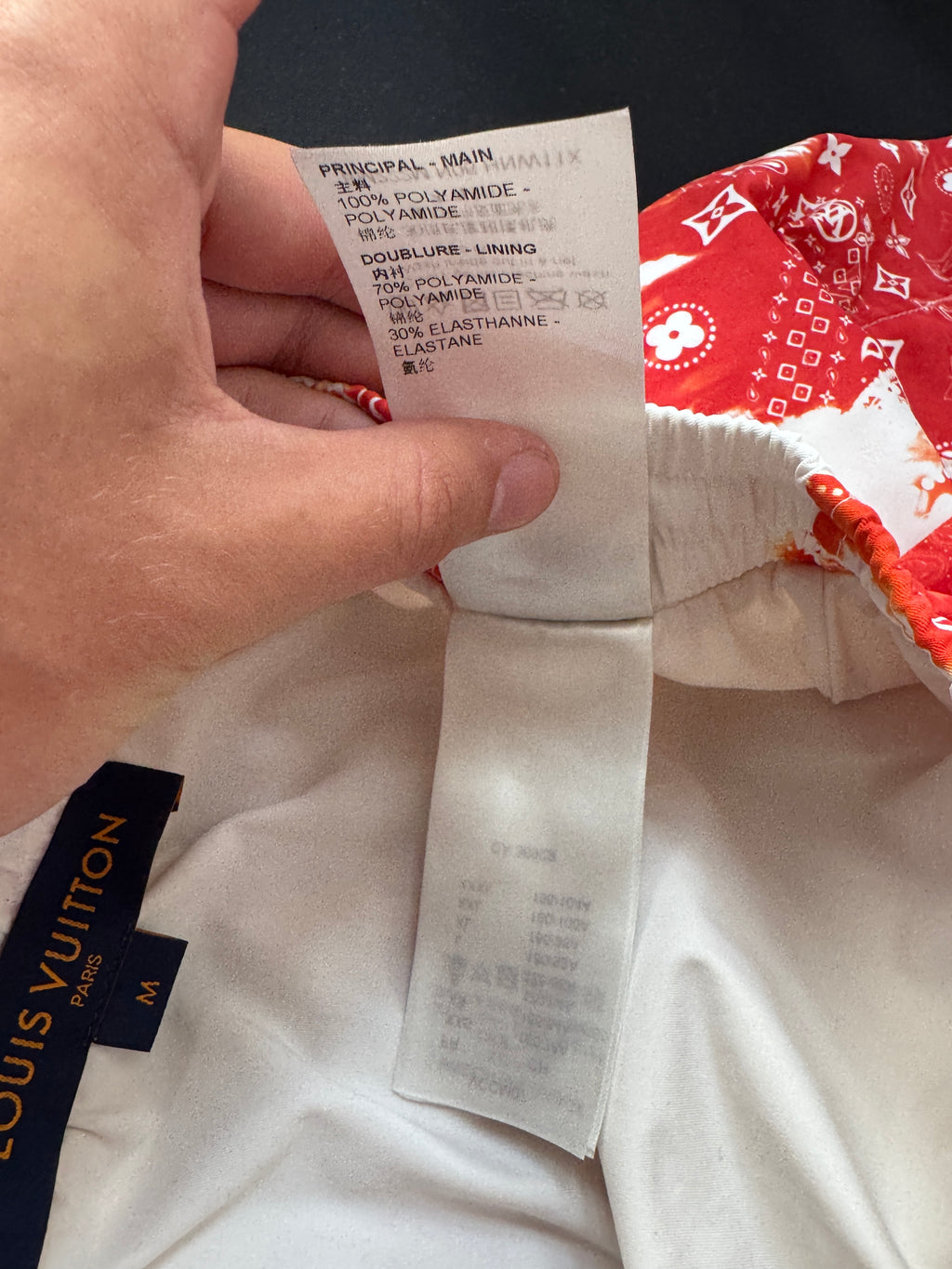 Louis Vuitton Orange Bandana Bleached Set - Size M