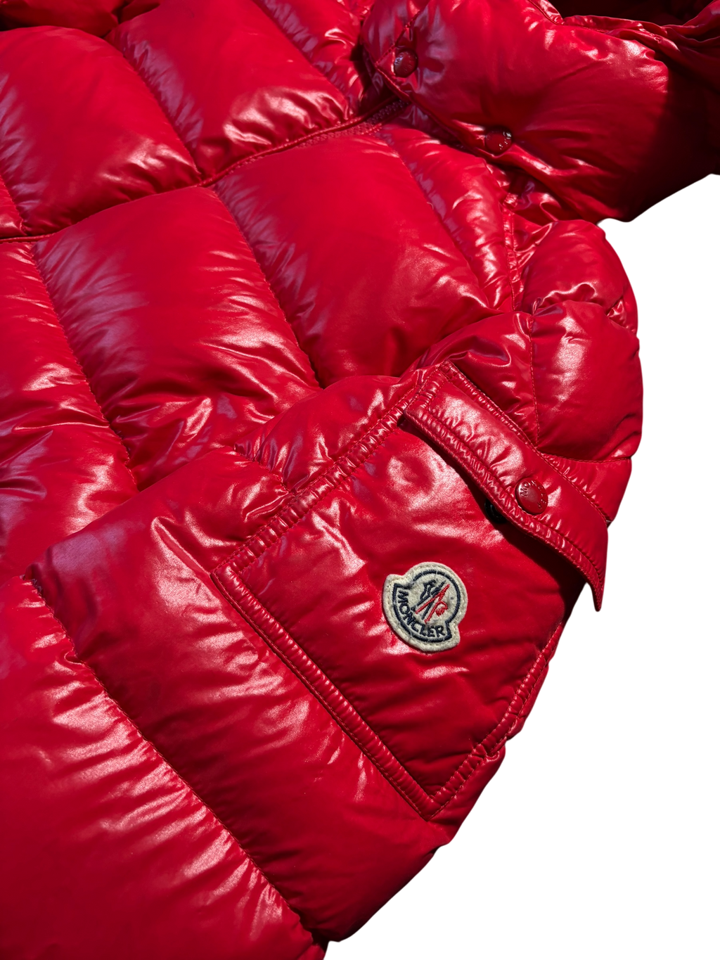 Moncler Maya Red Hooded Jacket - Size 2