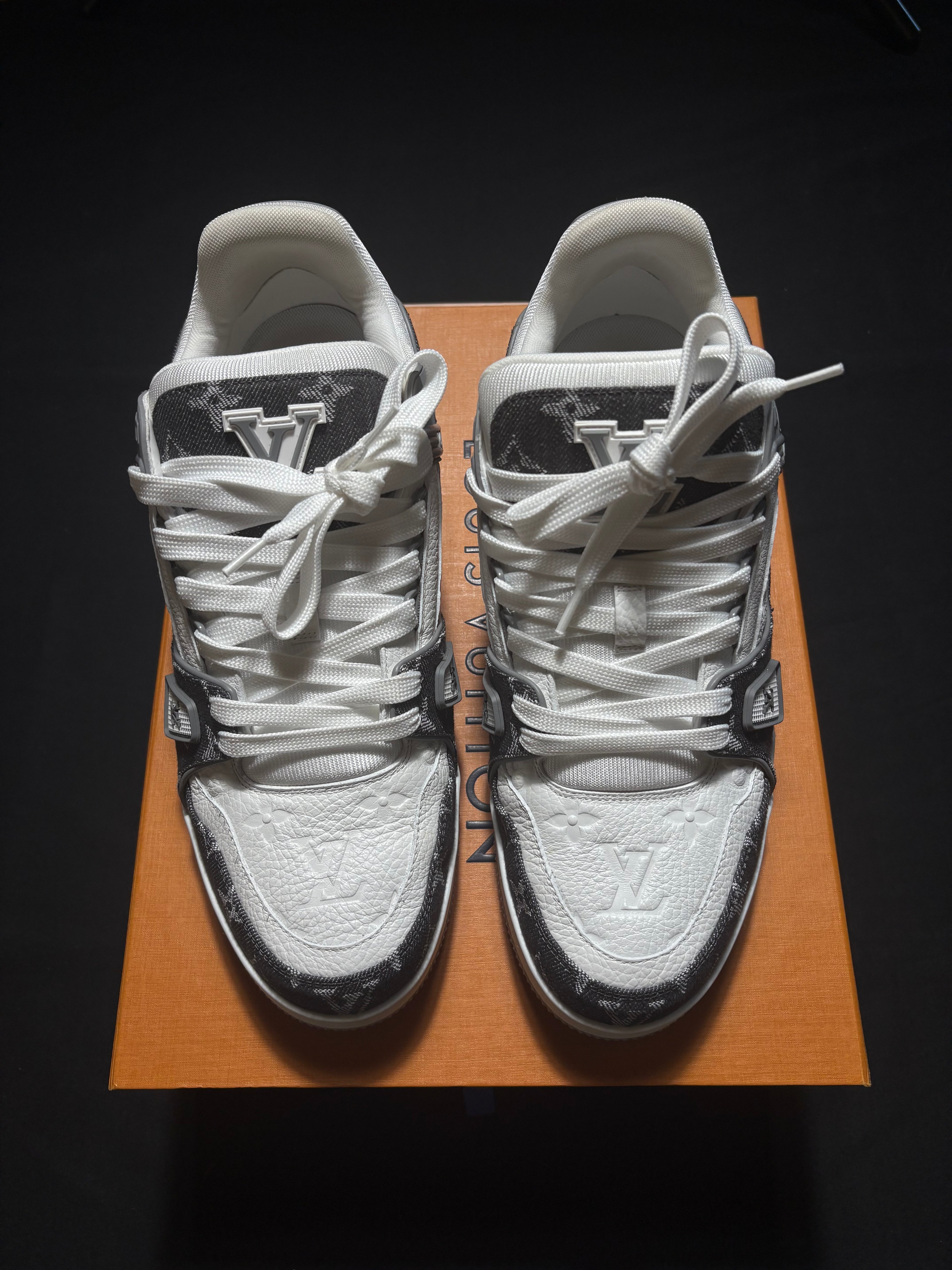 Louis Vuitton Grey Denim LV Trainer