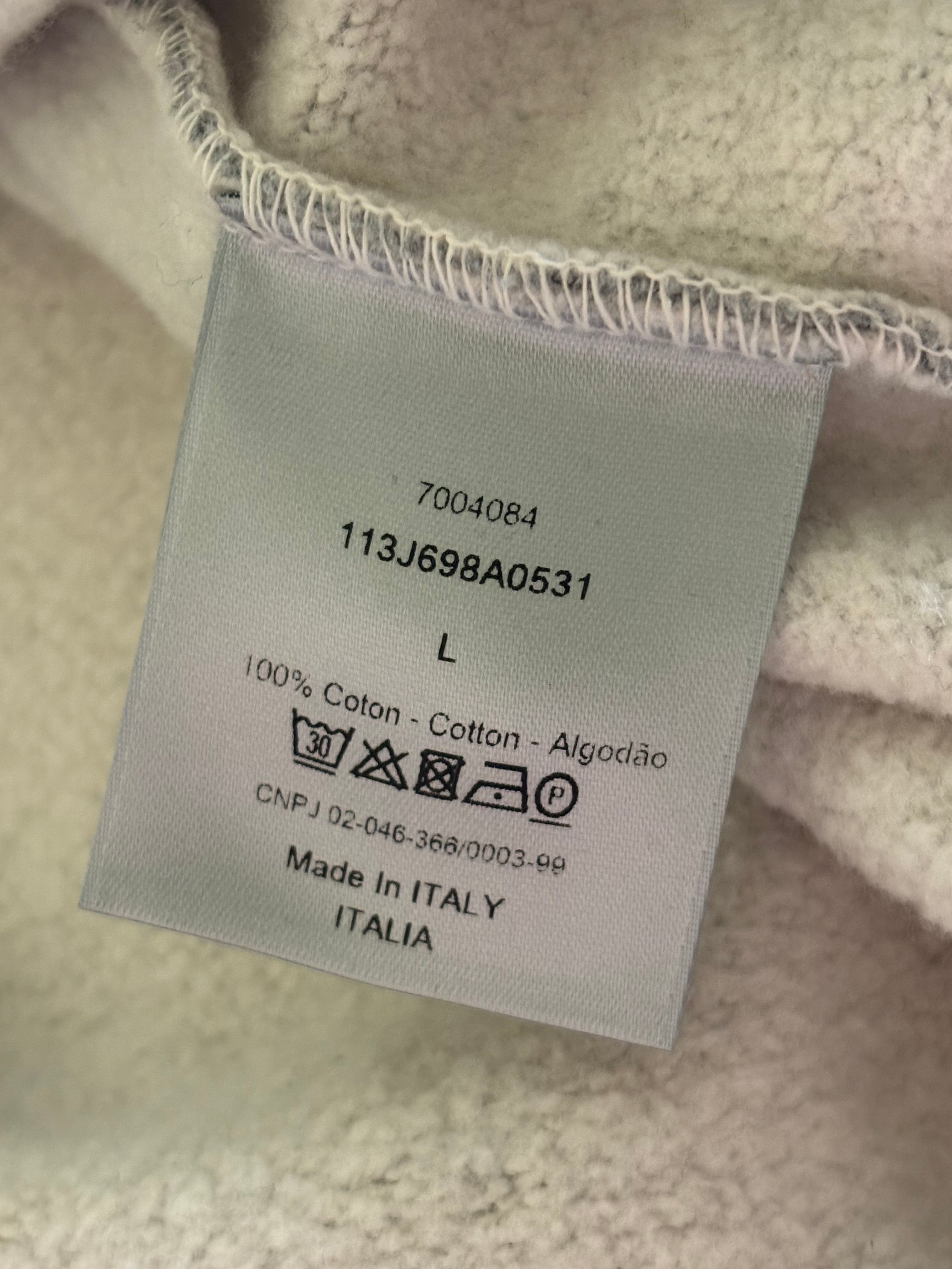Dior Grey CD Logo Hoodie - Size L
