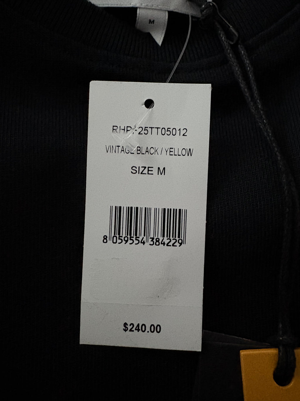 Rhude Collegiate Crest Vintage Black T-Shirt