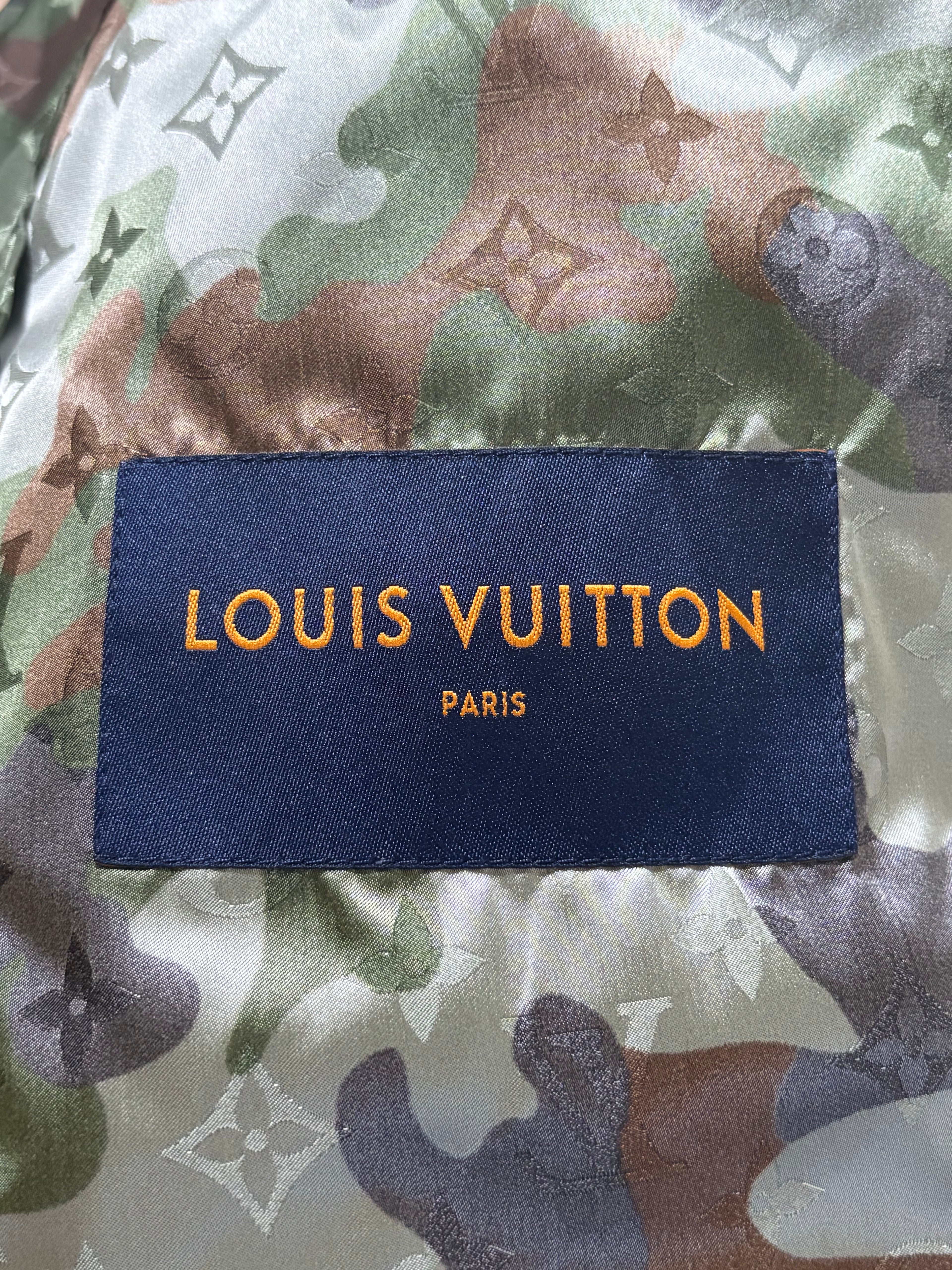 Louis Vuitton Green Camouflage Monogram Windbreaker - Size M