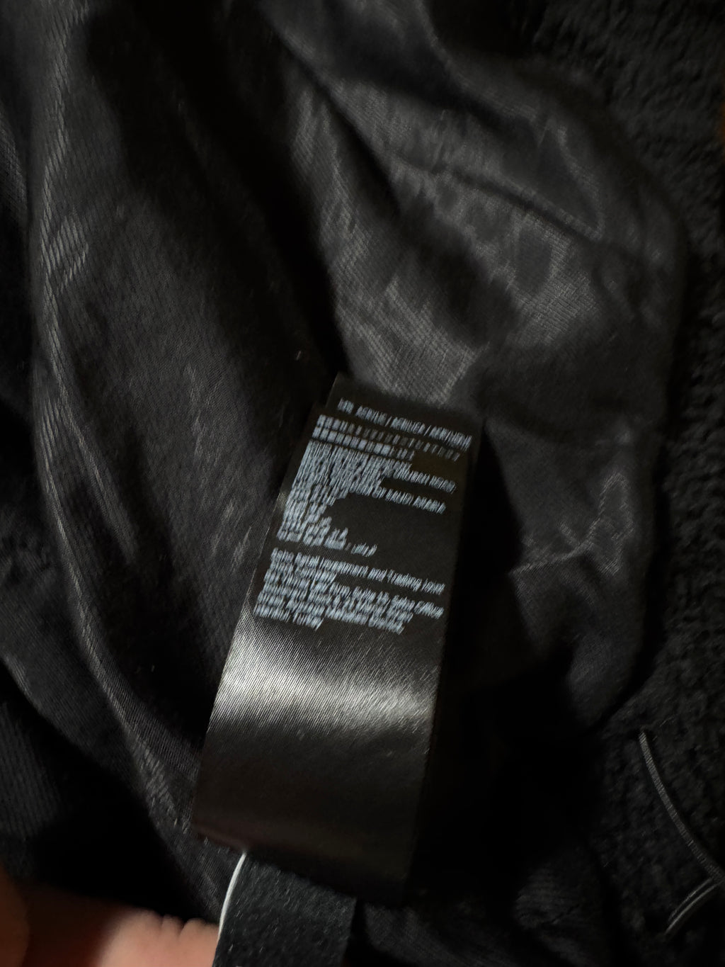 Amiri Bones Sherpa Fleece Zip Up Jacket Black