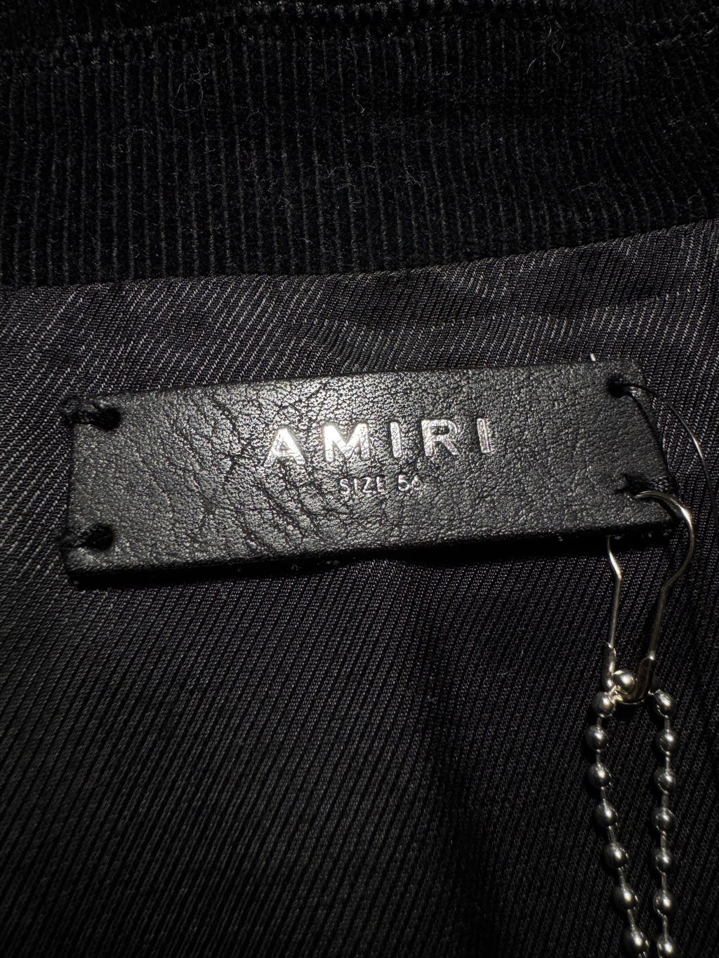 Amiri Corduroy Brothers Varsity Jacket Black