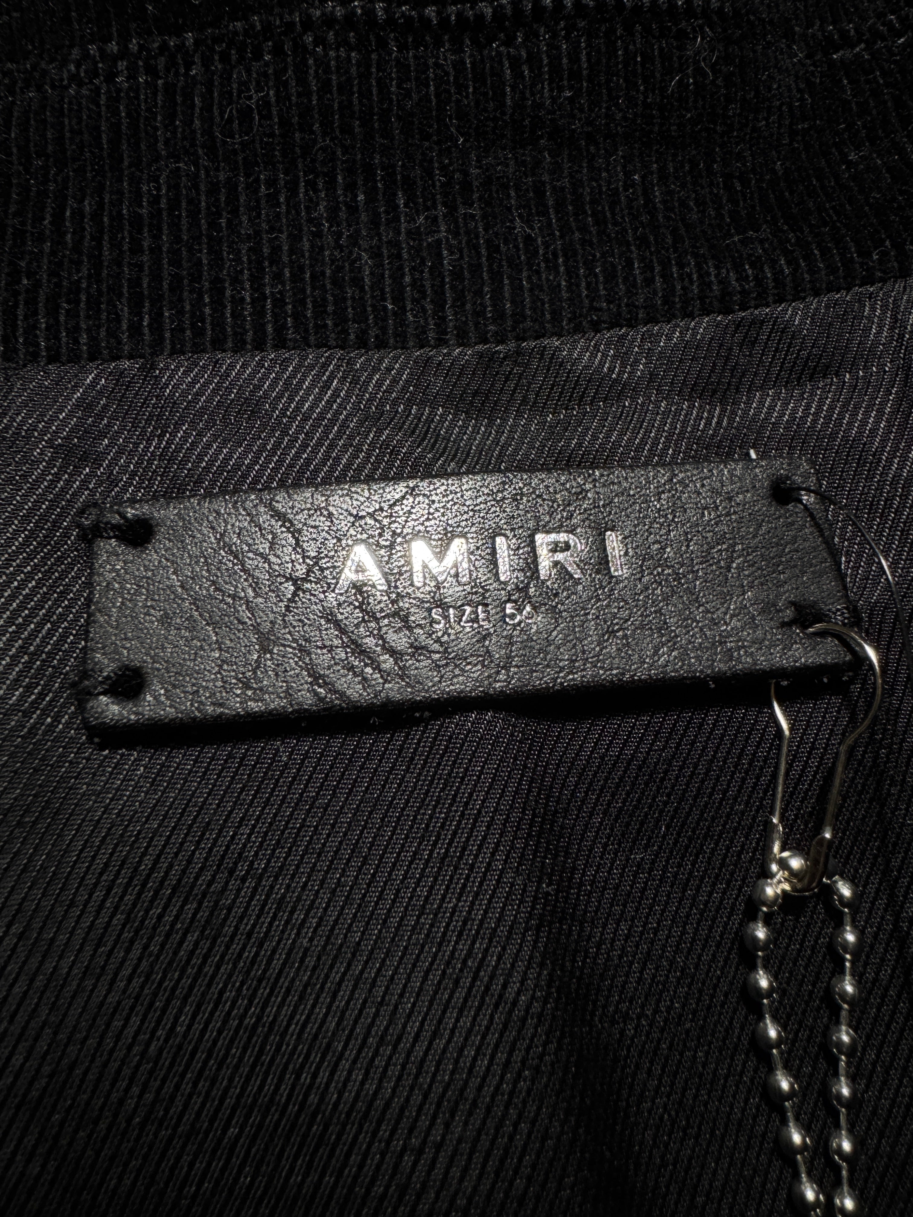 Amiri Corduroy Brothers Varsity Jacket Black