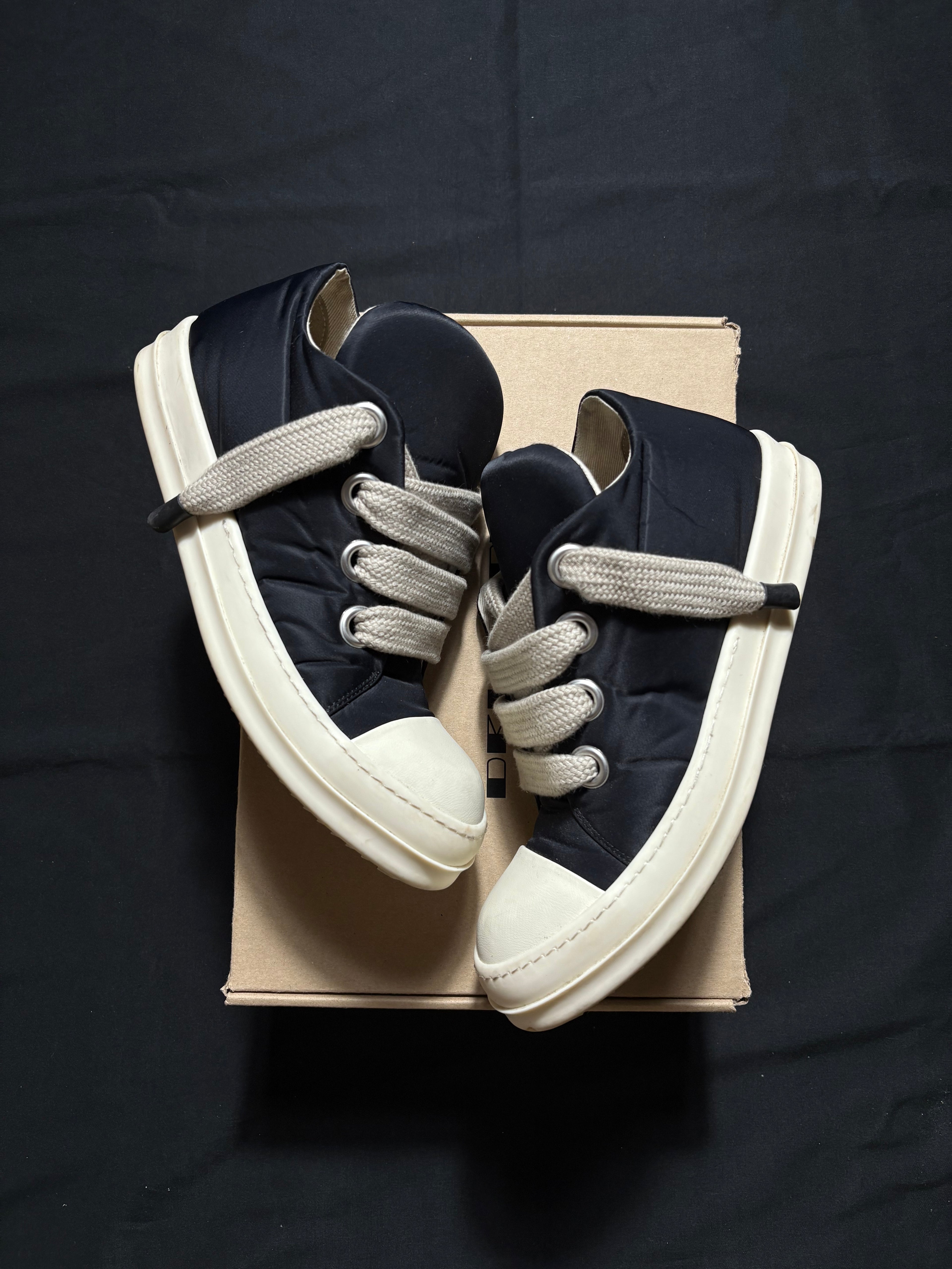 Rick Owens Jumbo Lace Puffer Low Sneakers 43