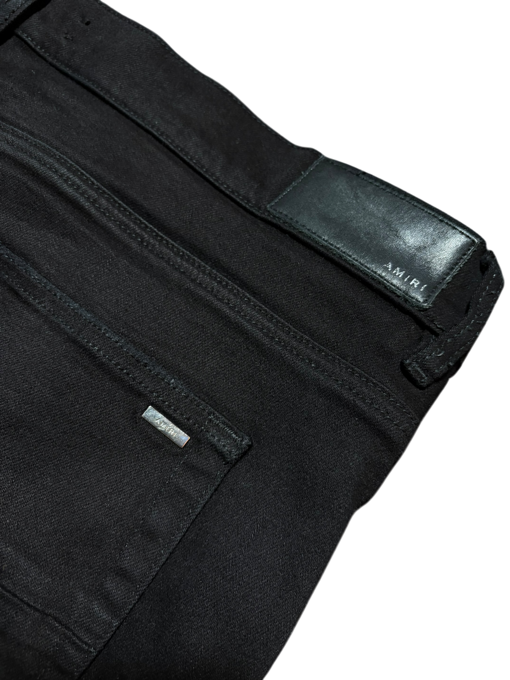 Amiri MX1 Black Patch Jeans - Size 40